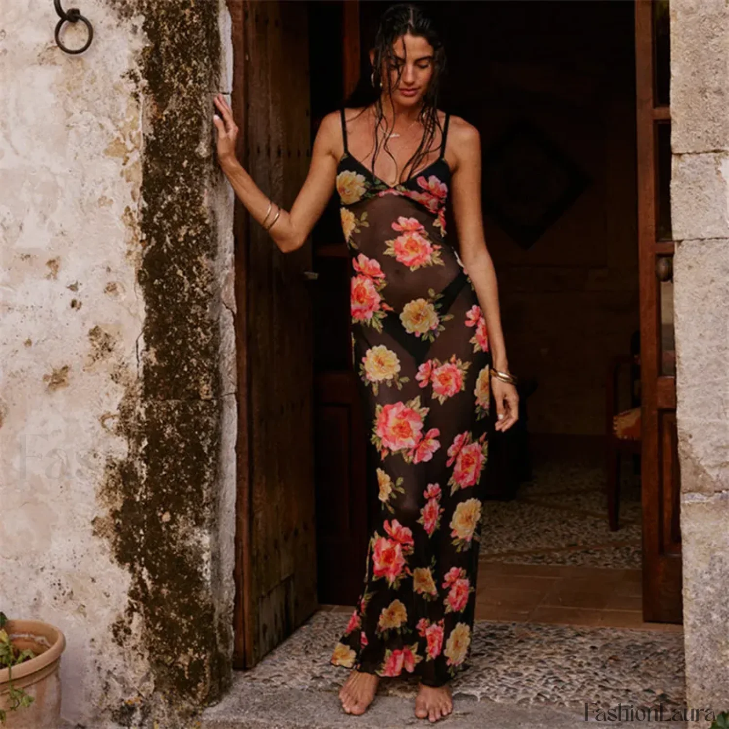 Fairy Grunge Strappy Floral Dress - Image 18