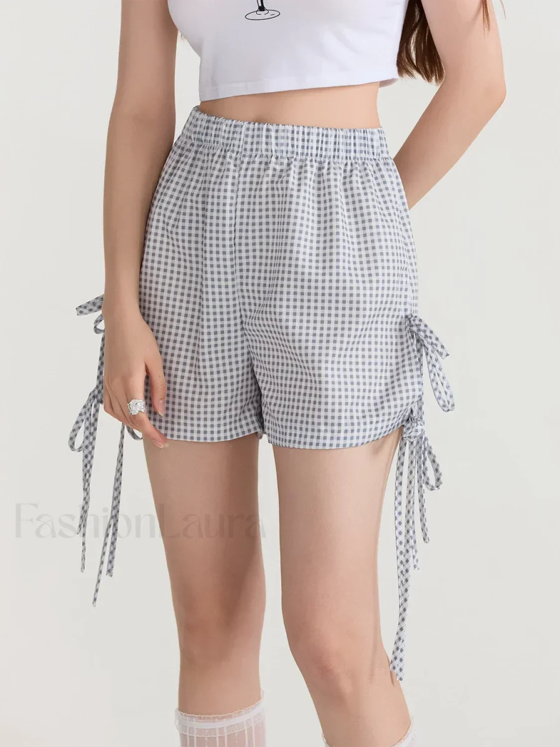 Fairycore Cute Bowknot Casual Loose Fit Streetwear Short - Image 3