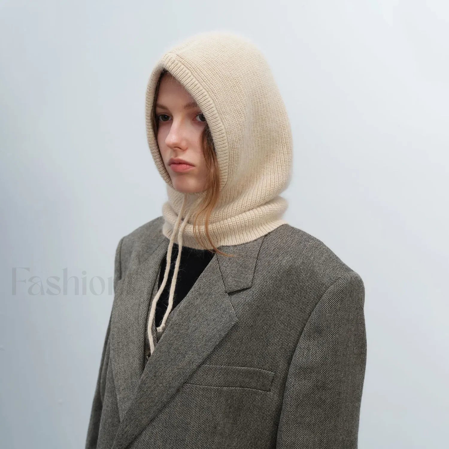 Fashion Balaclava Autumn Winter Warm Neck Women's Solid Color Hat - Image 11