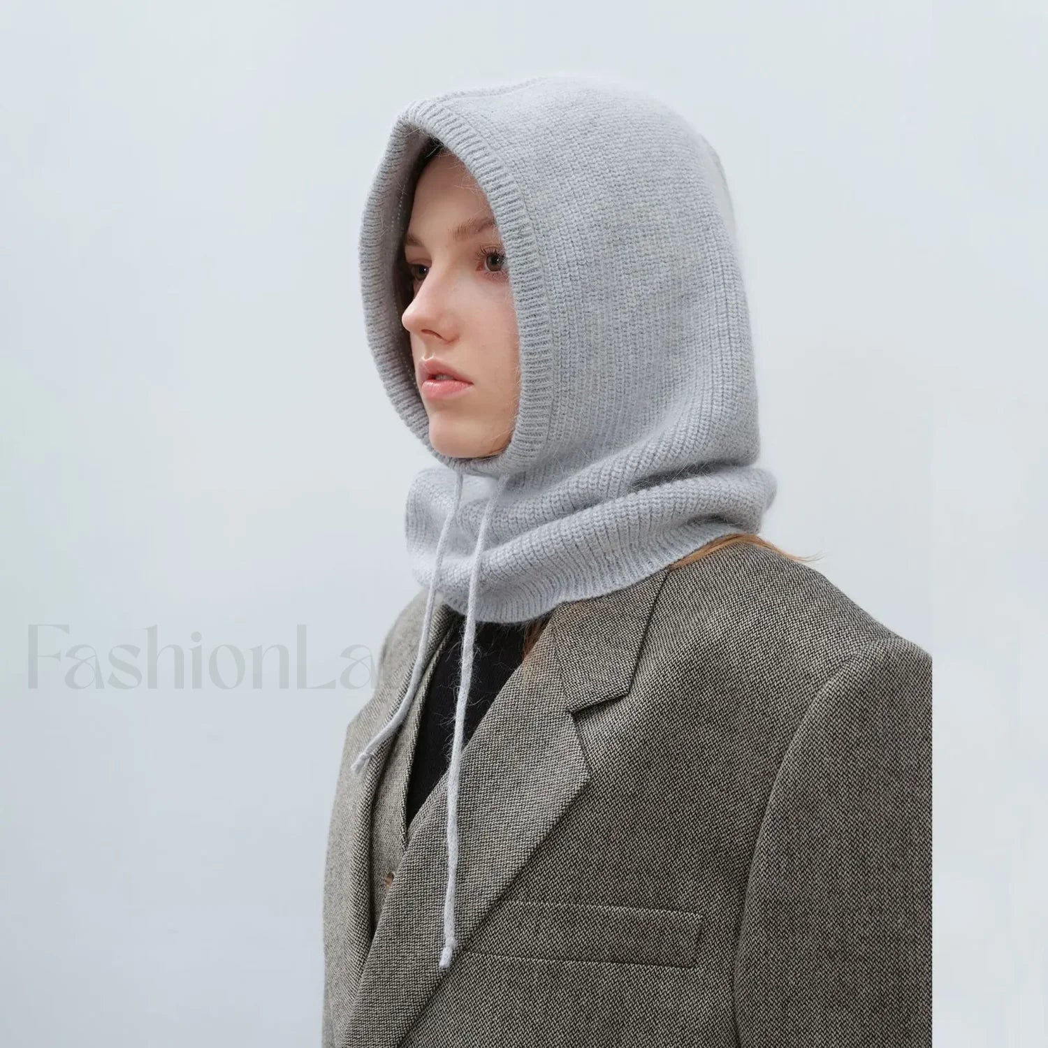 Fashion Balaclava Autumn Winter Warm Neck Women's Solid Color Hat - Image 13