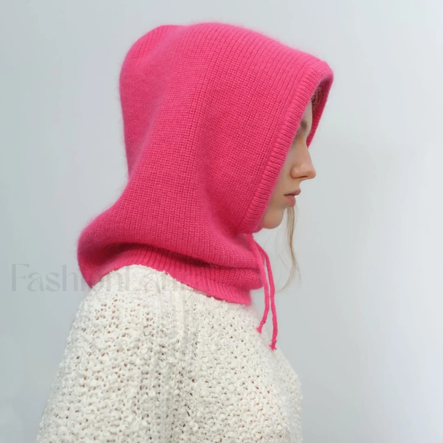 Fashion Balaclava Autumn Winter Warm Neck Women's Solid Color Hat - Image 26