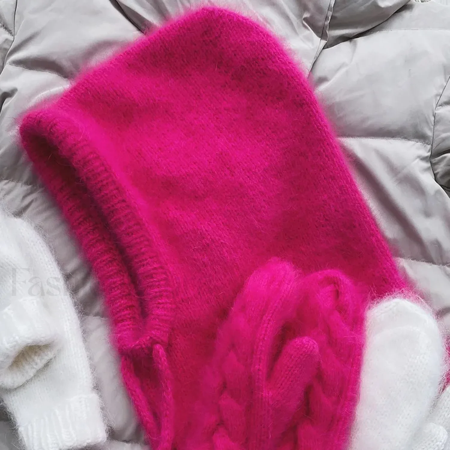 Fashion Balaclava Autumn Winter Warm Neck Women's Solid Color Hat - Image 27