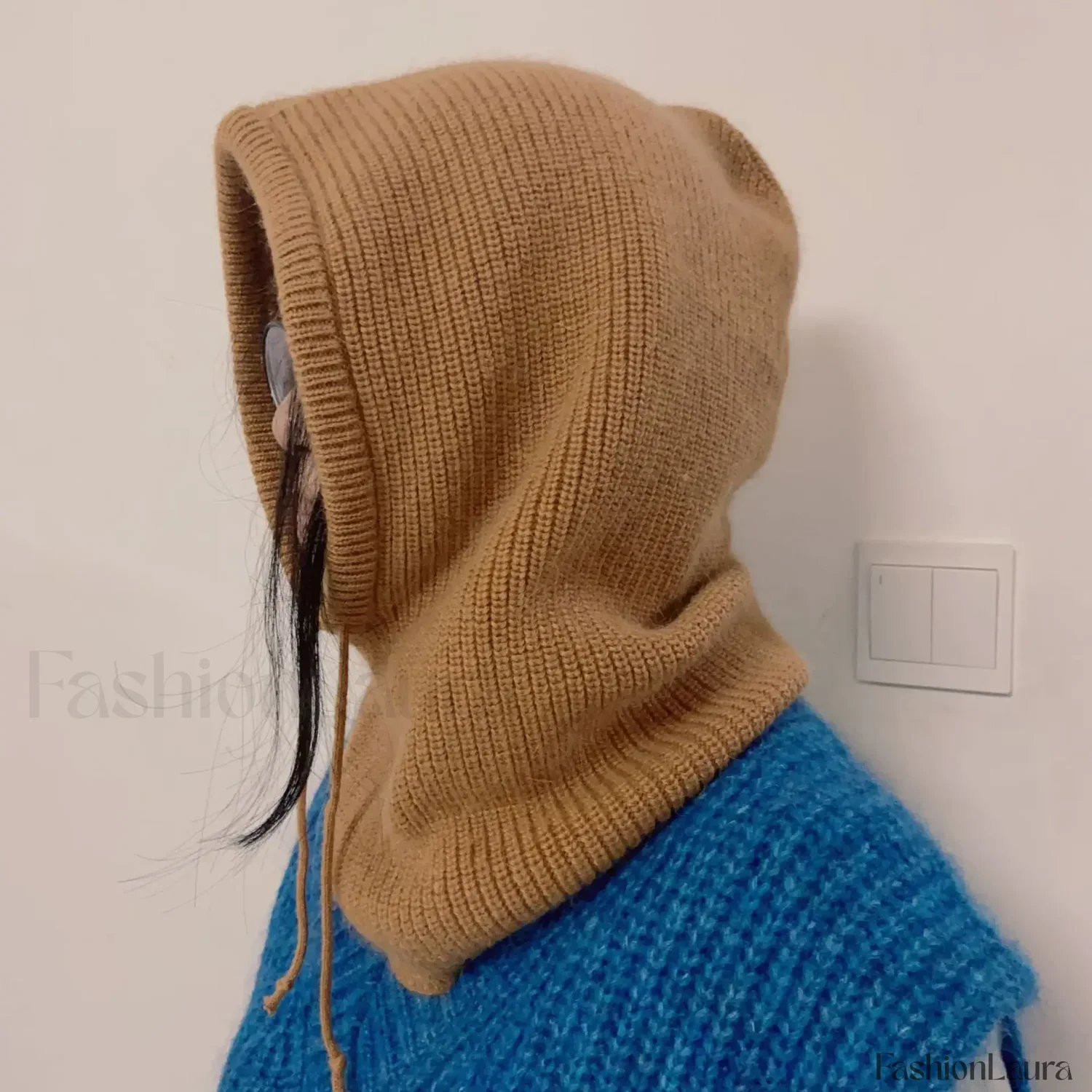 Fashion Balaclava Autumn Winter Warm Neck Women's Solid Color Hat - Image 33
