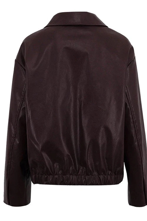 Fashion PU Leather Biker Jacket - Image 6