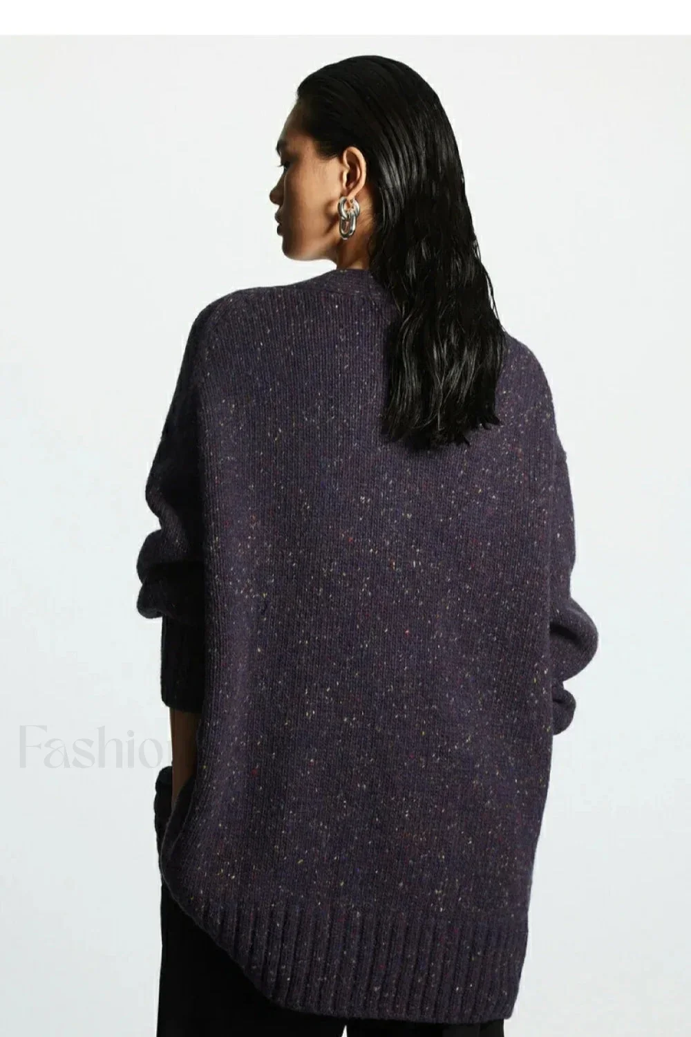 Fashionable Wool Blend Knit Cardiga - Image 3