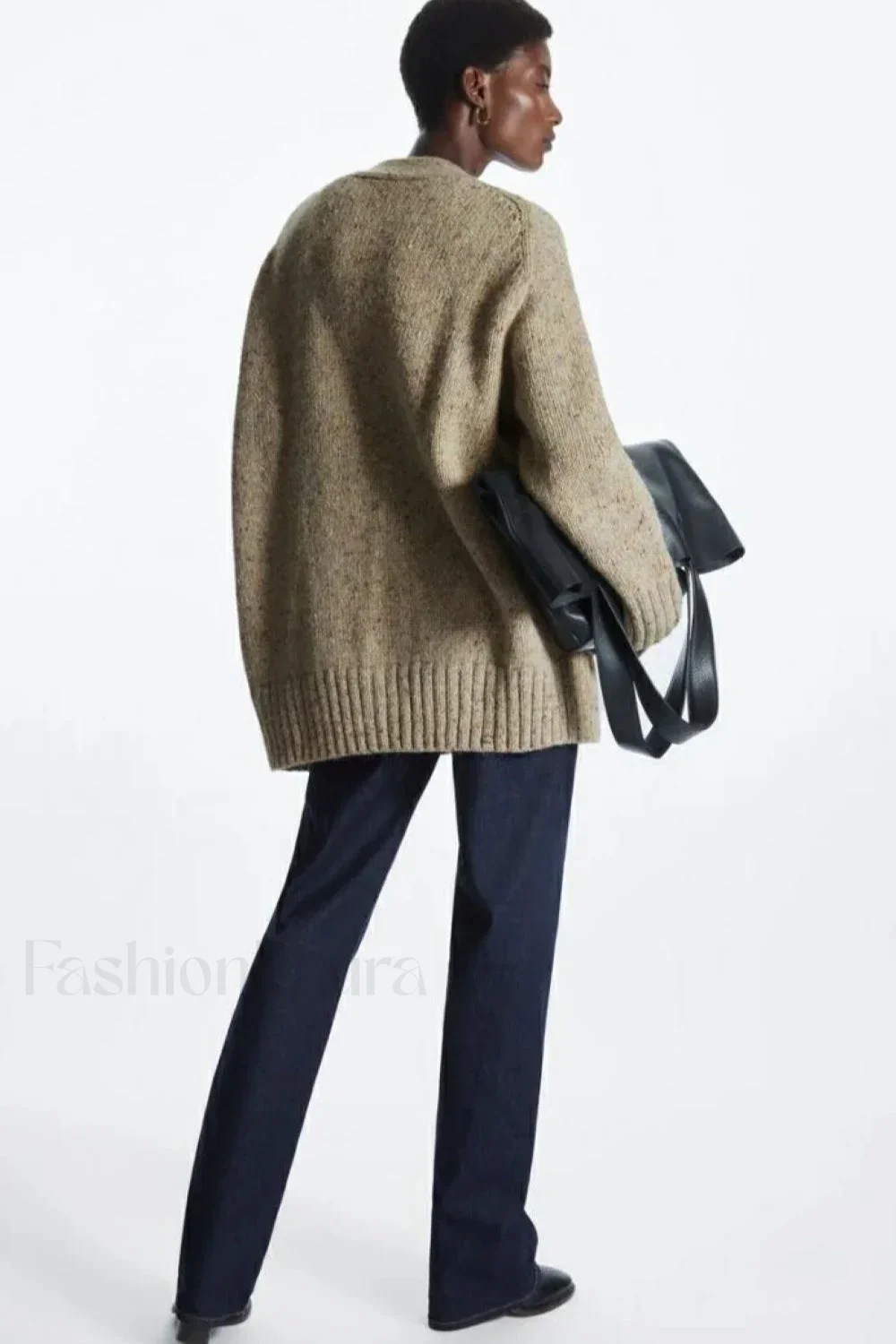 Fashionable Wool Blend Knit Cardiga - Image 4