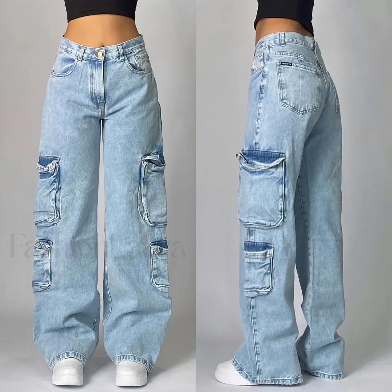 Vintage Washed Baggy Pants - Image 14