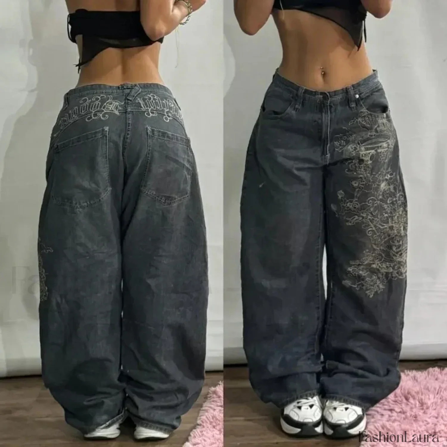 Vintage Washed Baggy Pants - Image 18