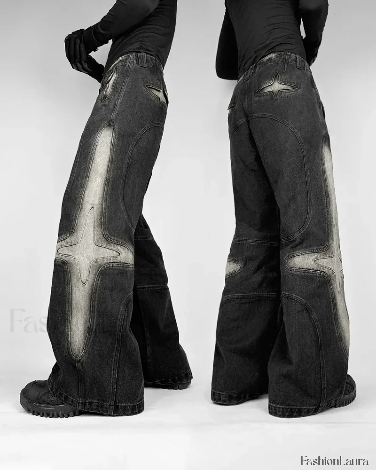 Vintage Washed Baggy Pants - Image 3
