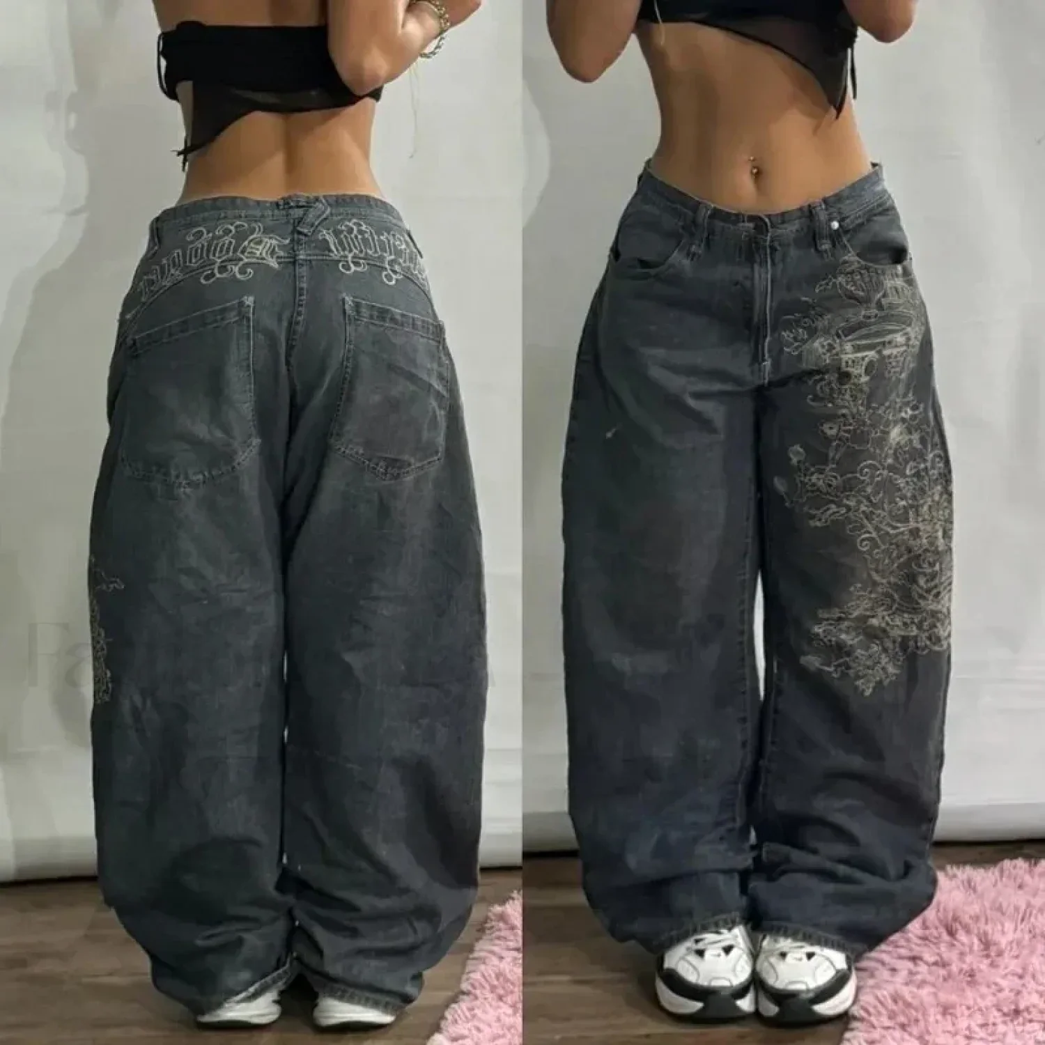 Vintage Washed Baggy Pants - Image 8