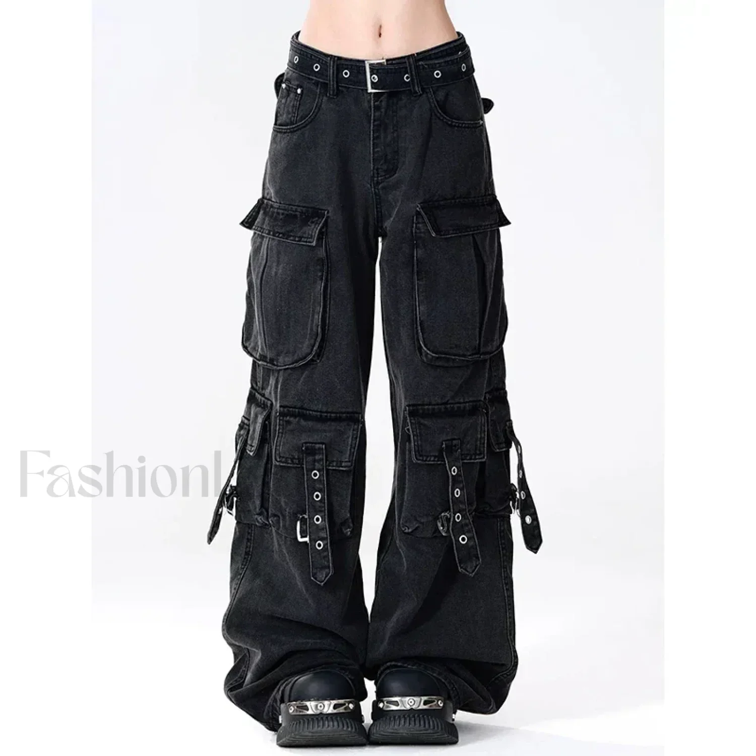 Y2K Japanese Cargo Pants for Halloween Gatherings - Image 2