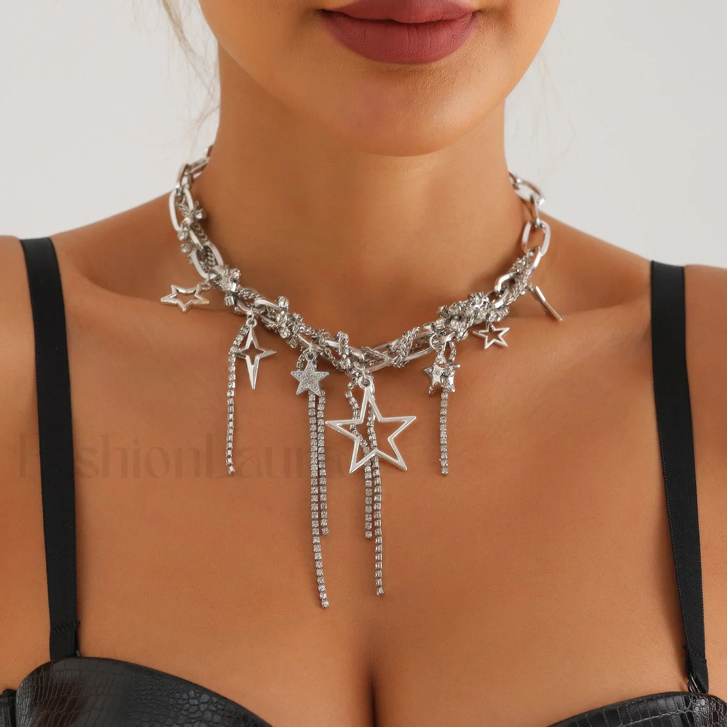 Party Lady Custom Diamond Sparkling Necklace - Image 2