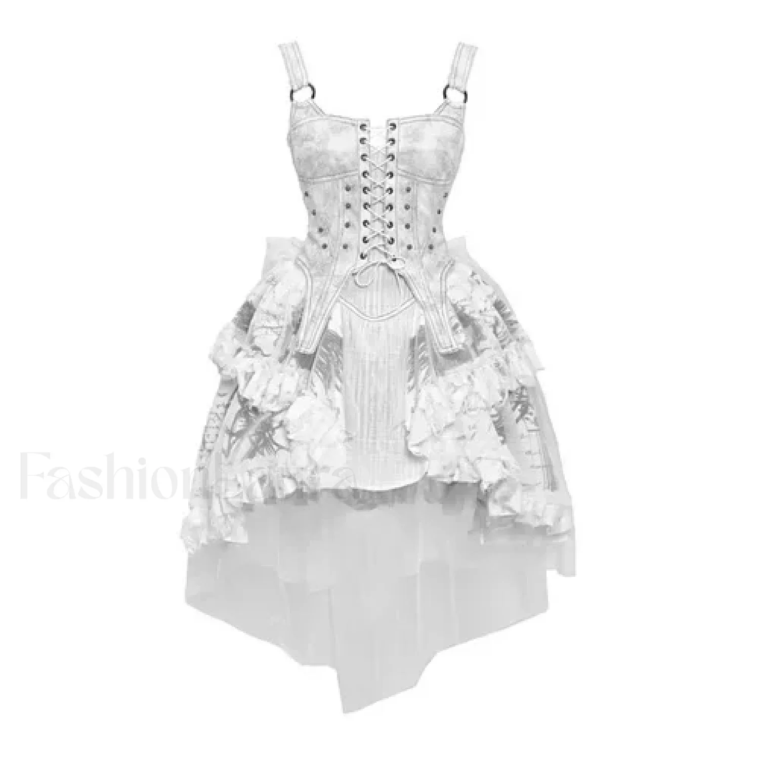 Original Punk Gothic Print Lolita Gothic Dress - Image 7