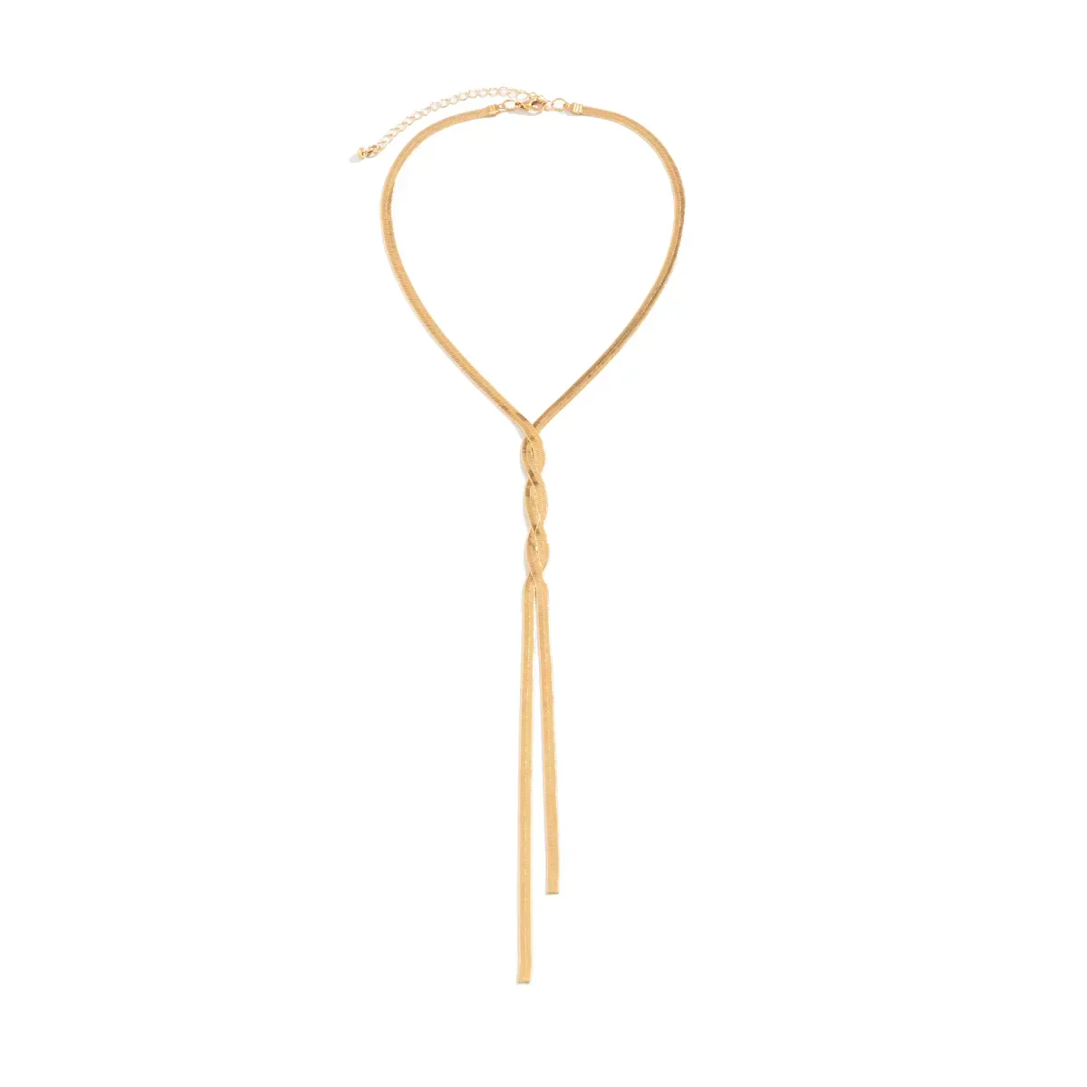 Adjustable Flat Temperament Weave Link Chest New Necklace - Image 5