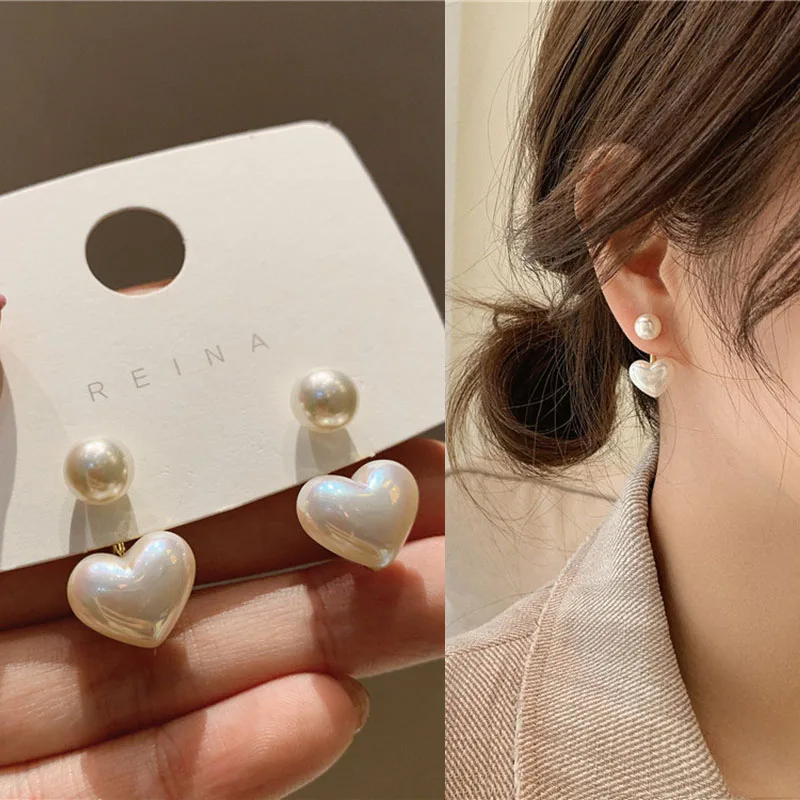 Bright Crystal Luxury Korean Unusual Claw Stud Irregular Pearl Earring - Image 64
