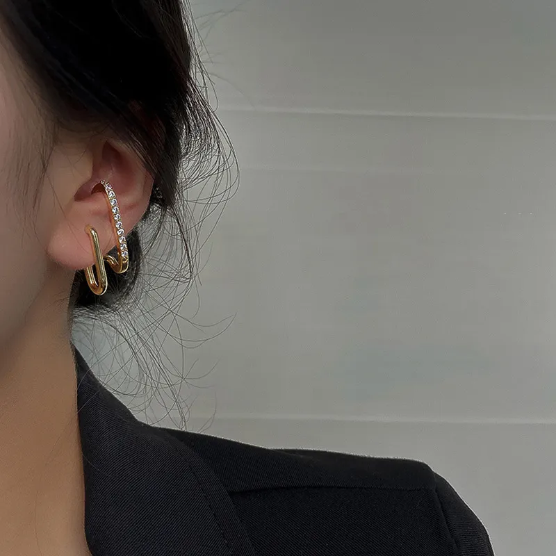 Bright Crystal Luxury Korean Unusual Claw Stud Irregular Pearl Earring - Image 73