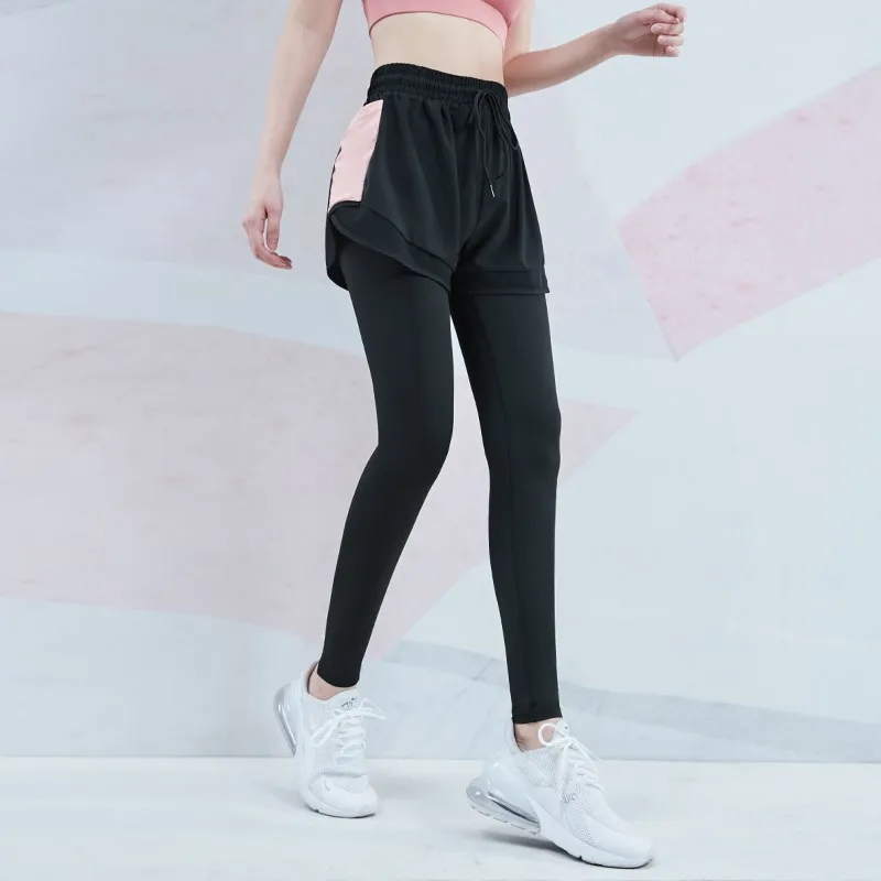 Elastic Waist Mesh 2 in 1 Gym Leggings Sweatpants - Image 3