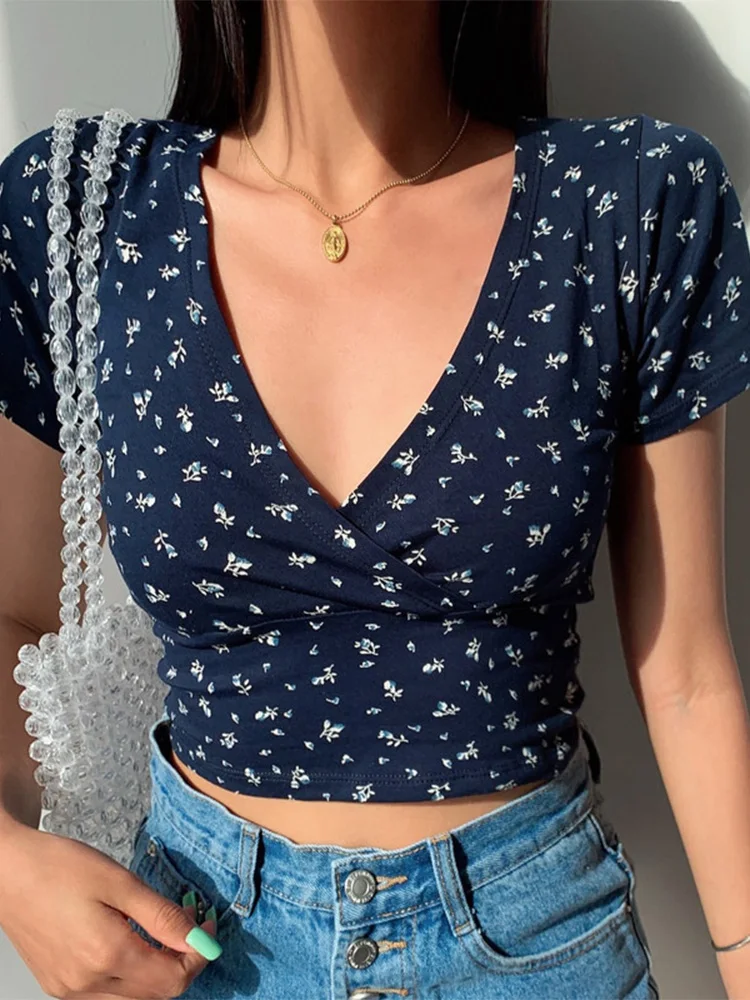 Slimming High Waist Wild Women's Top Short Sleeve Tee - Image 18