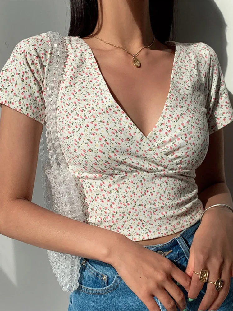 Slimming High Waist Wild Women's Top Short Sleeve Tee - Image 2
