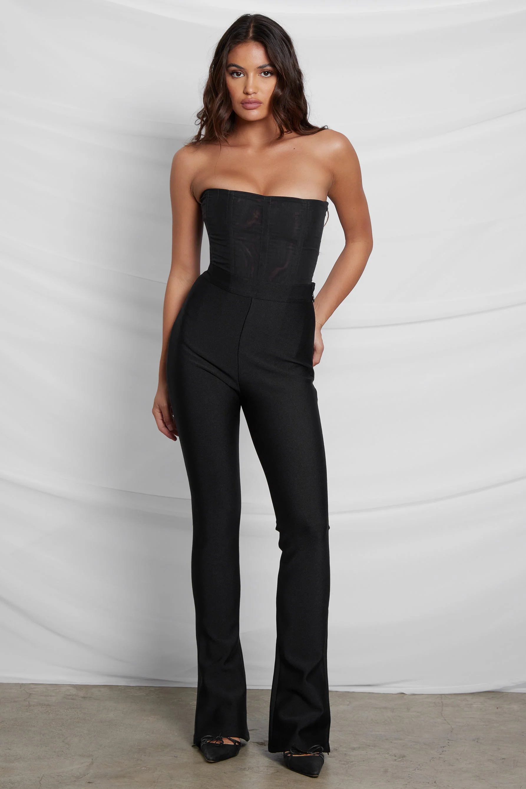 Haze High Waist Trendy Bandage Pants - Black - Image 16