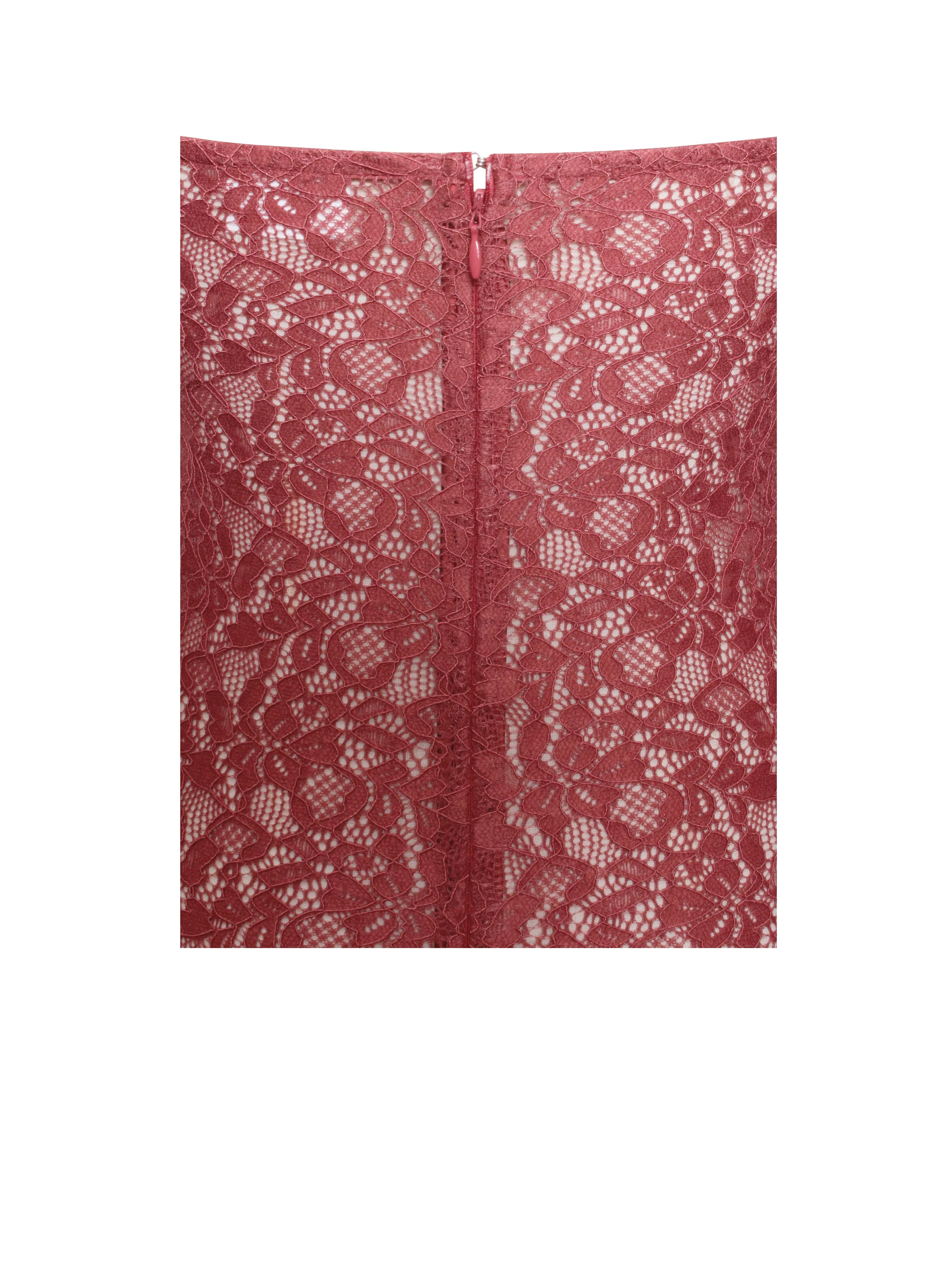 Udaya Burgundy Lace Charming Long Sleeve Maxi Dress - Image 17