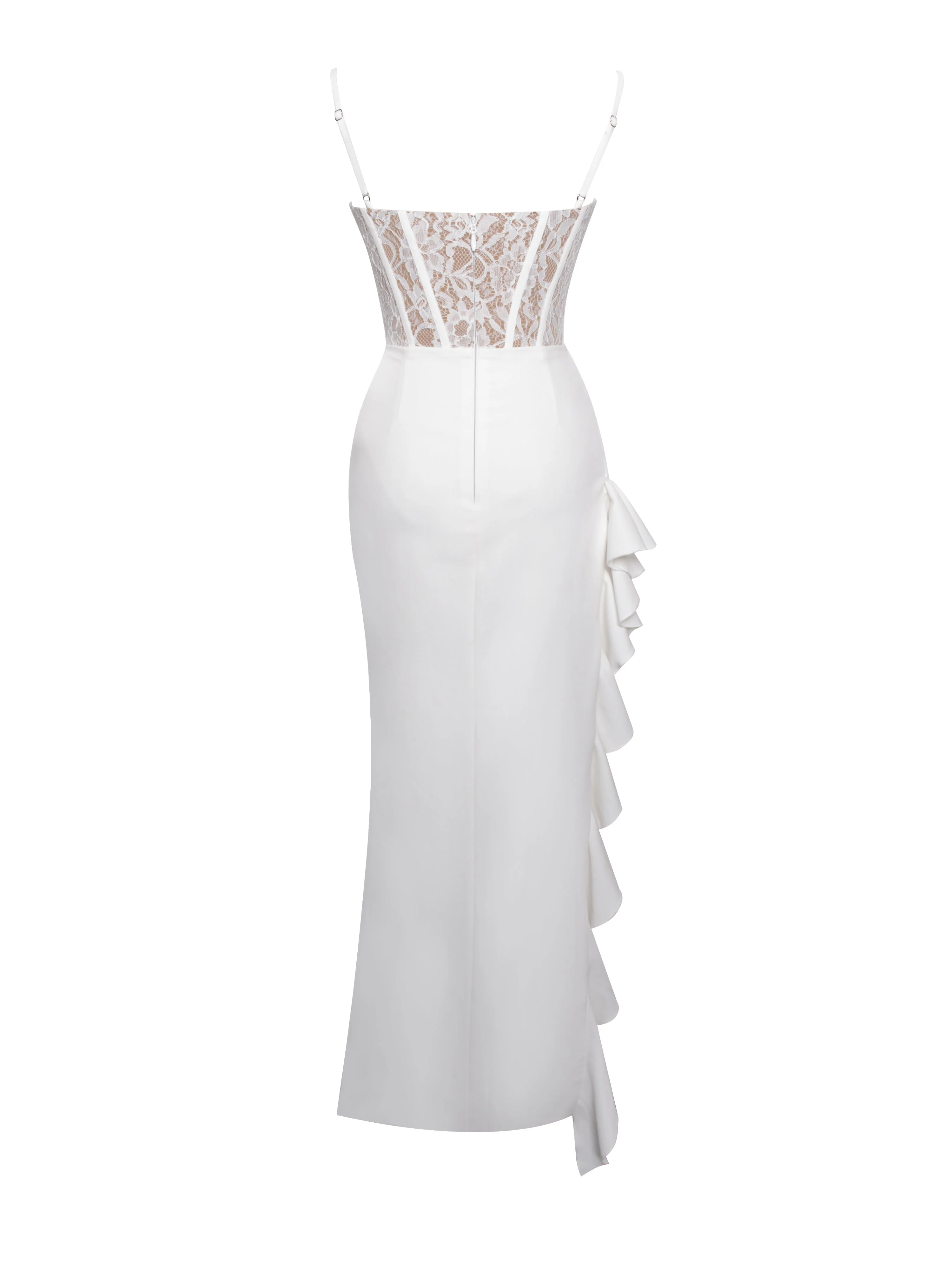Junia White Lace Charming Corset Maxi Dress - Image 17
