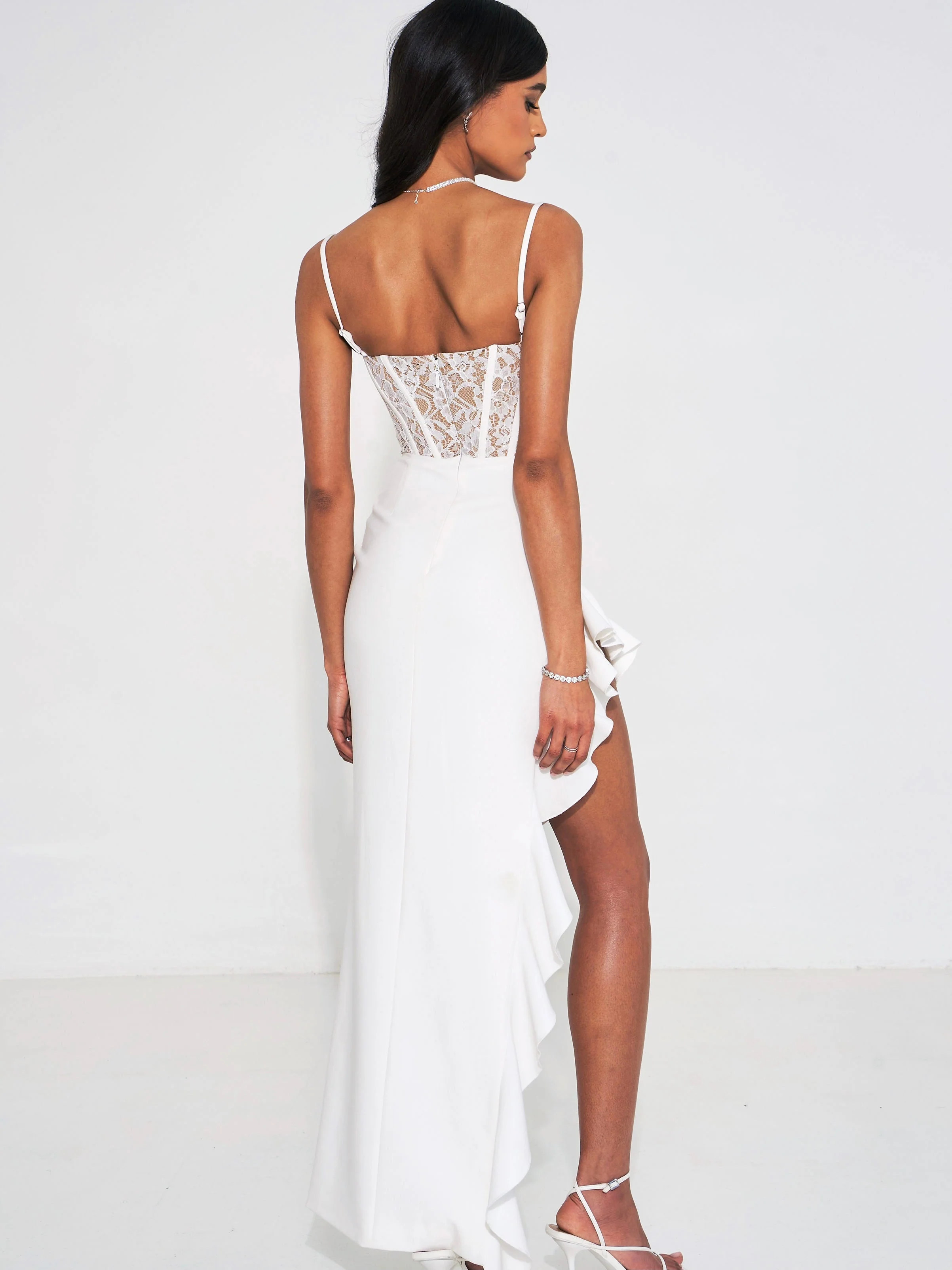 Junia White Lace Charming Corset Maxi Dress - Image 20