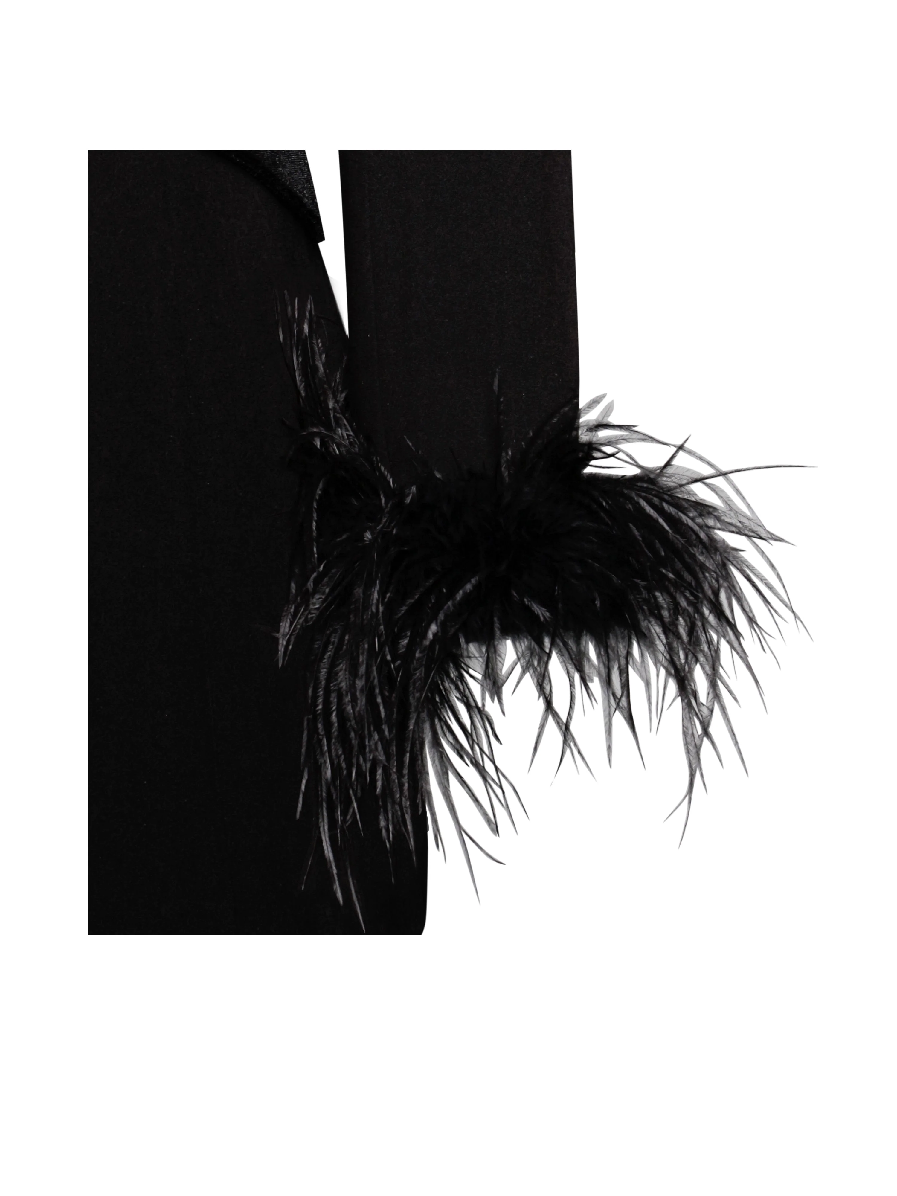Madeline Black Feather Charming Trim Blazer Dress - Image 15