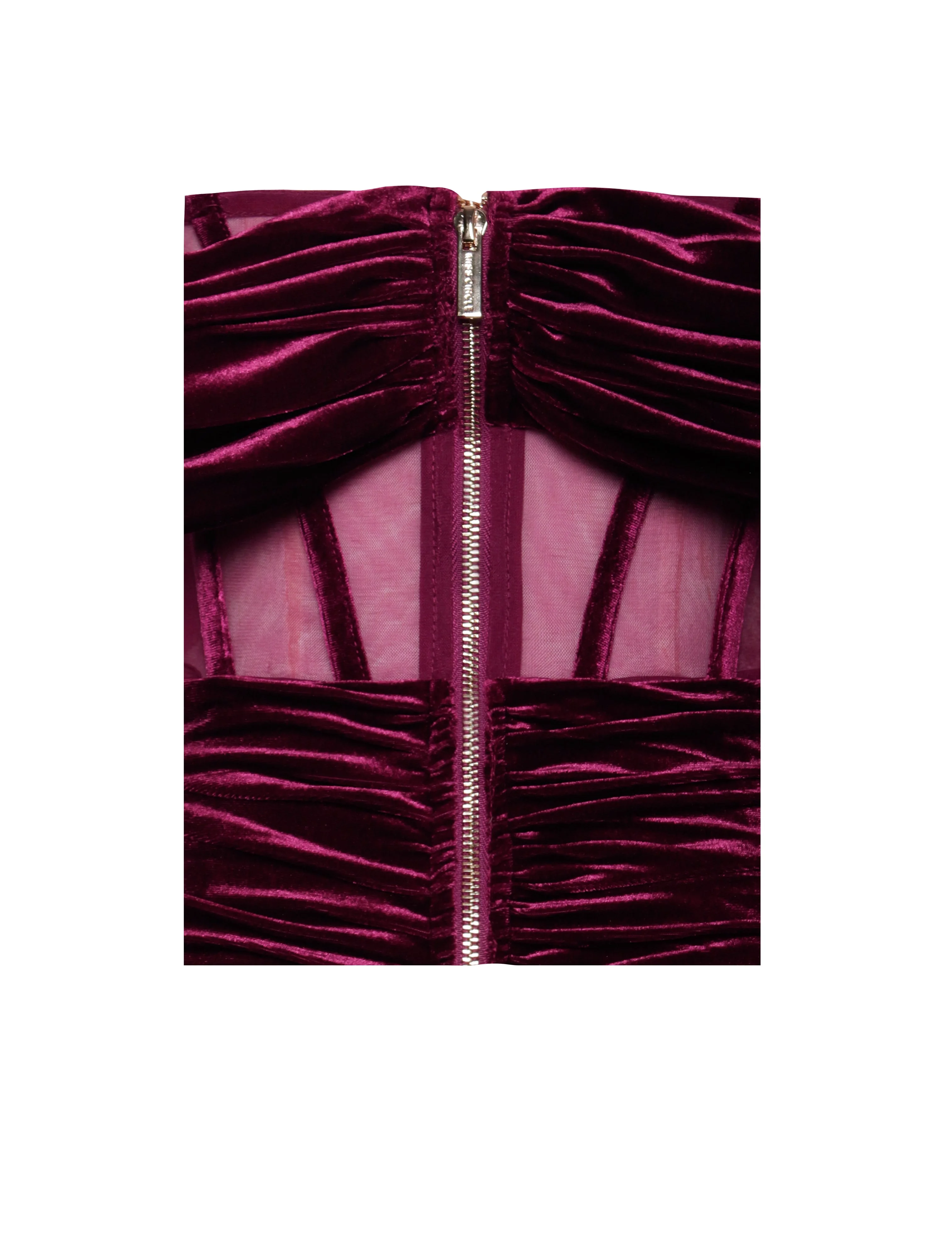 Irisa Burgundy Draping Charming Off Shoulder Corset Dress - Image 35