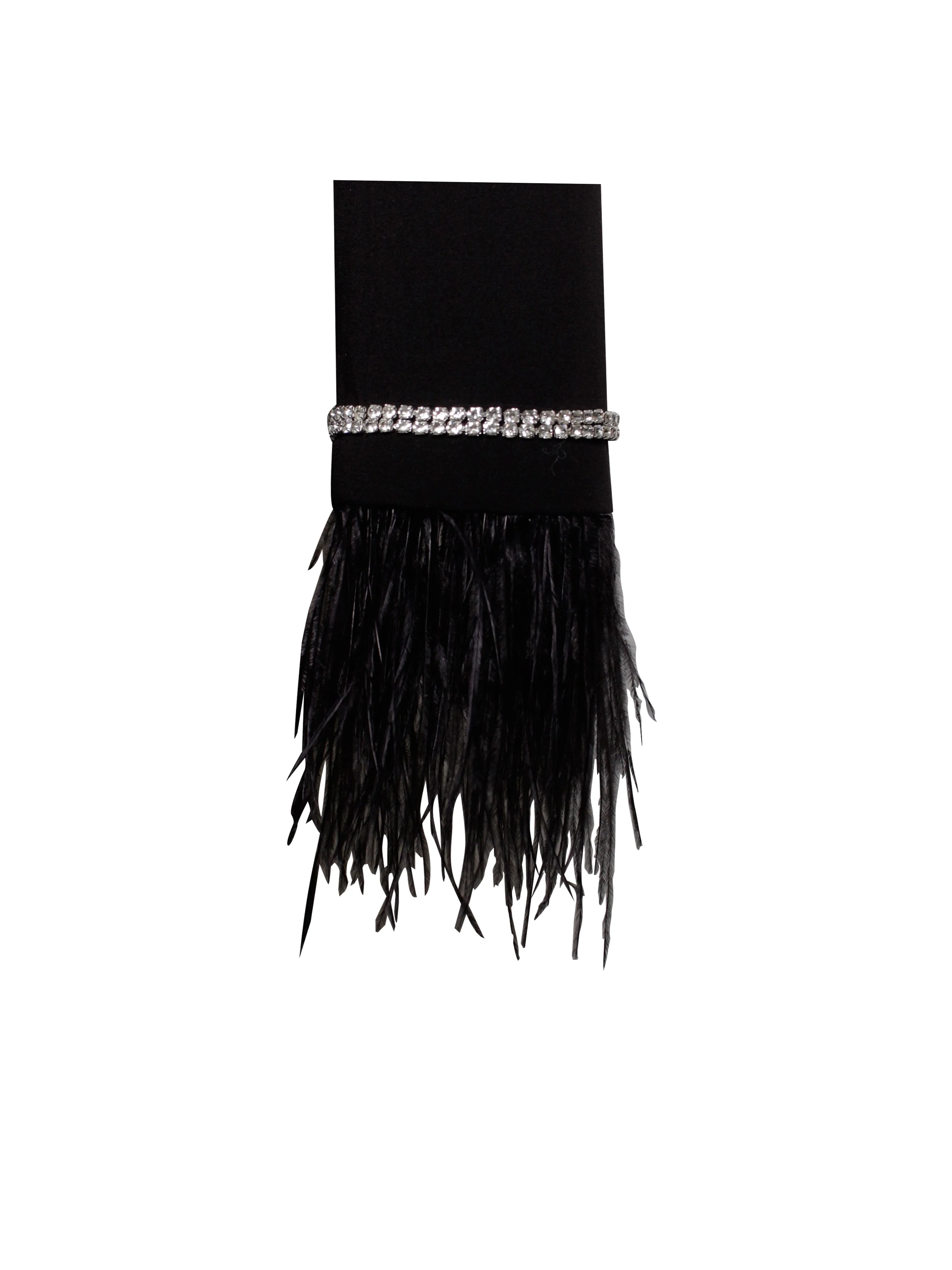 Quilla Black Feather Crystal Graceful Sleeve Backless Blazer Dress - Image 33