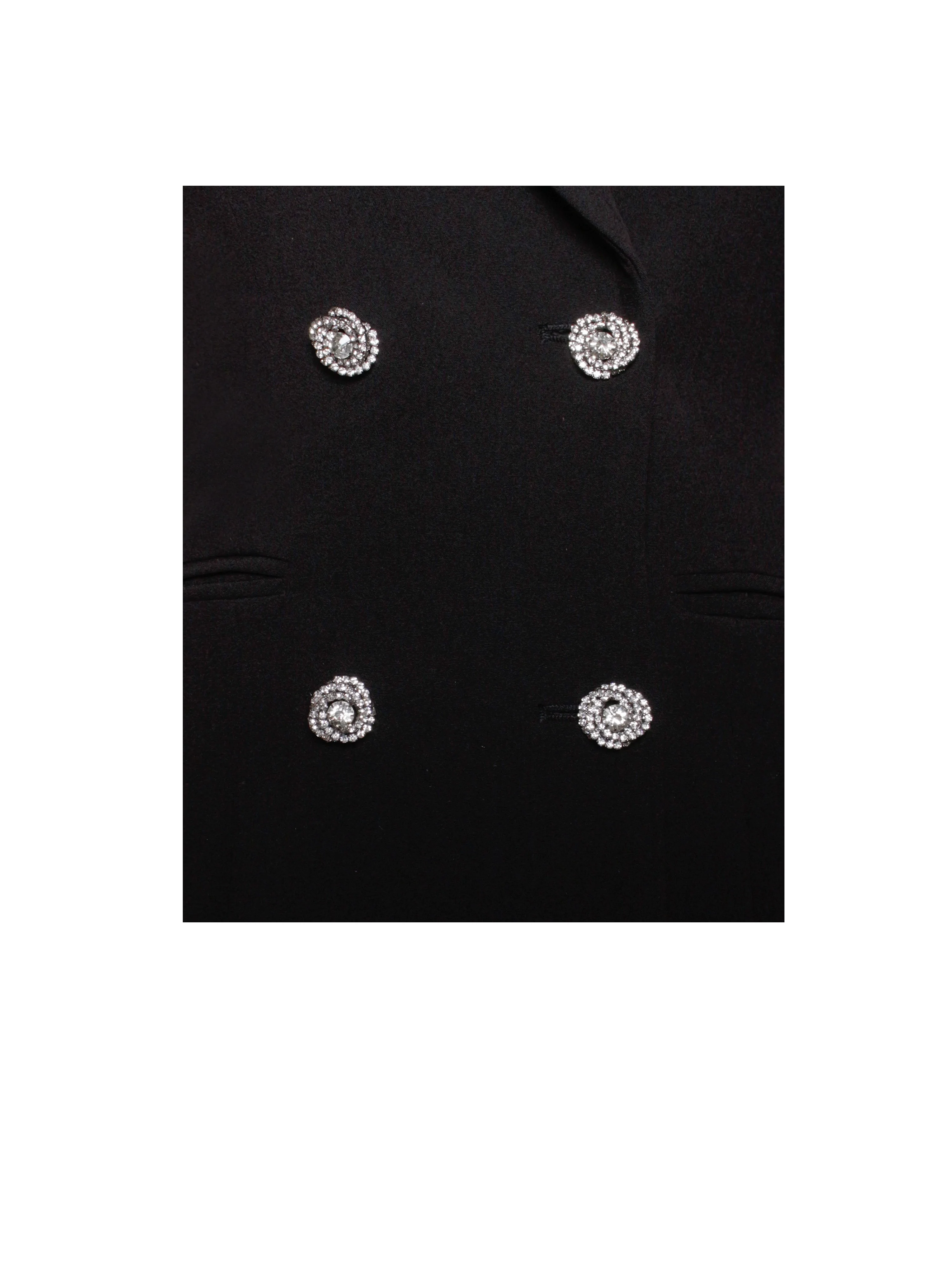 Quilla Black Feather Crystal Graceful Sleeve Backless Blazer Dress - Image 34