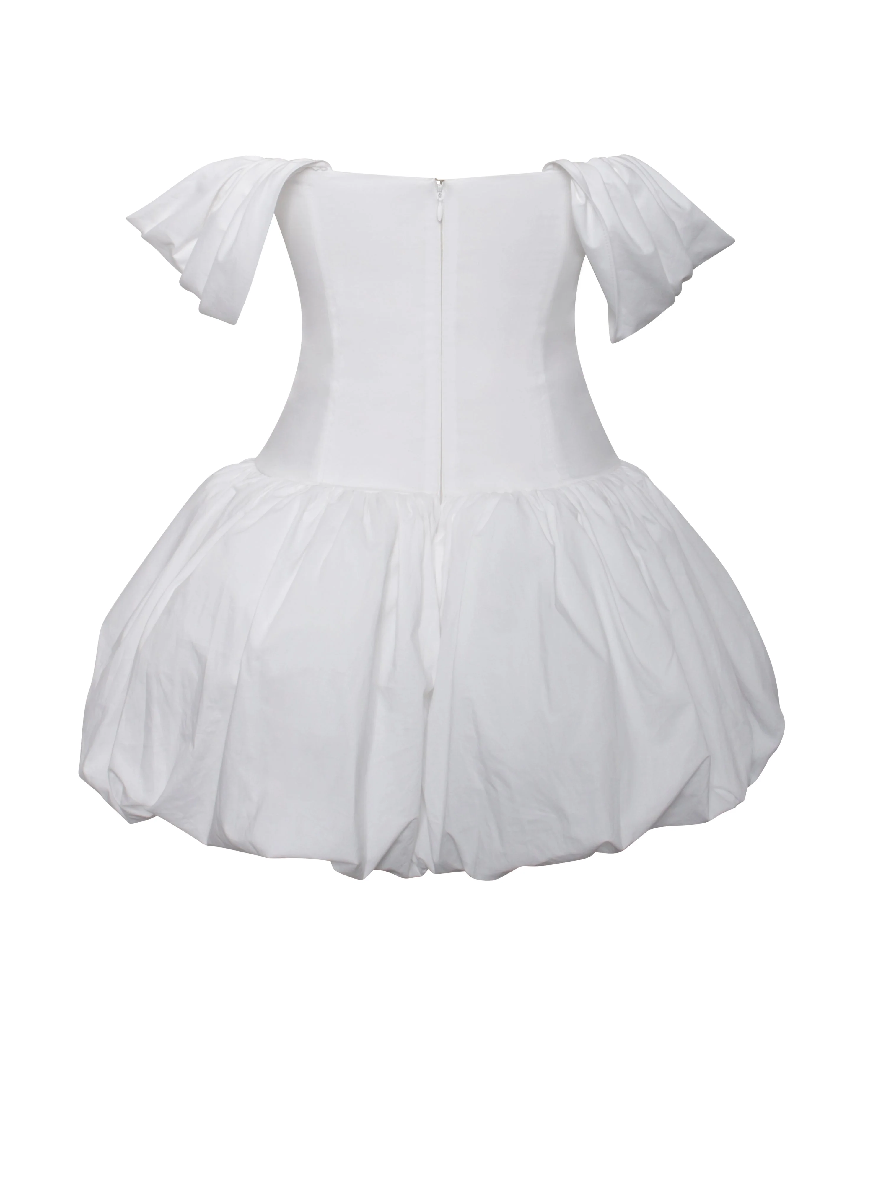Umika White Bubble Charming Hem Mini Dress - Image 33