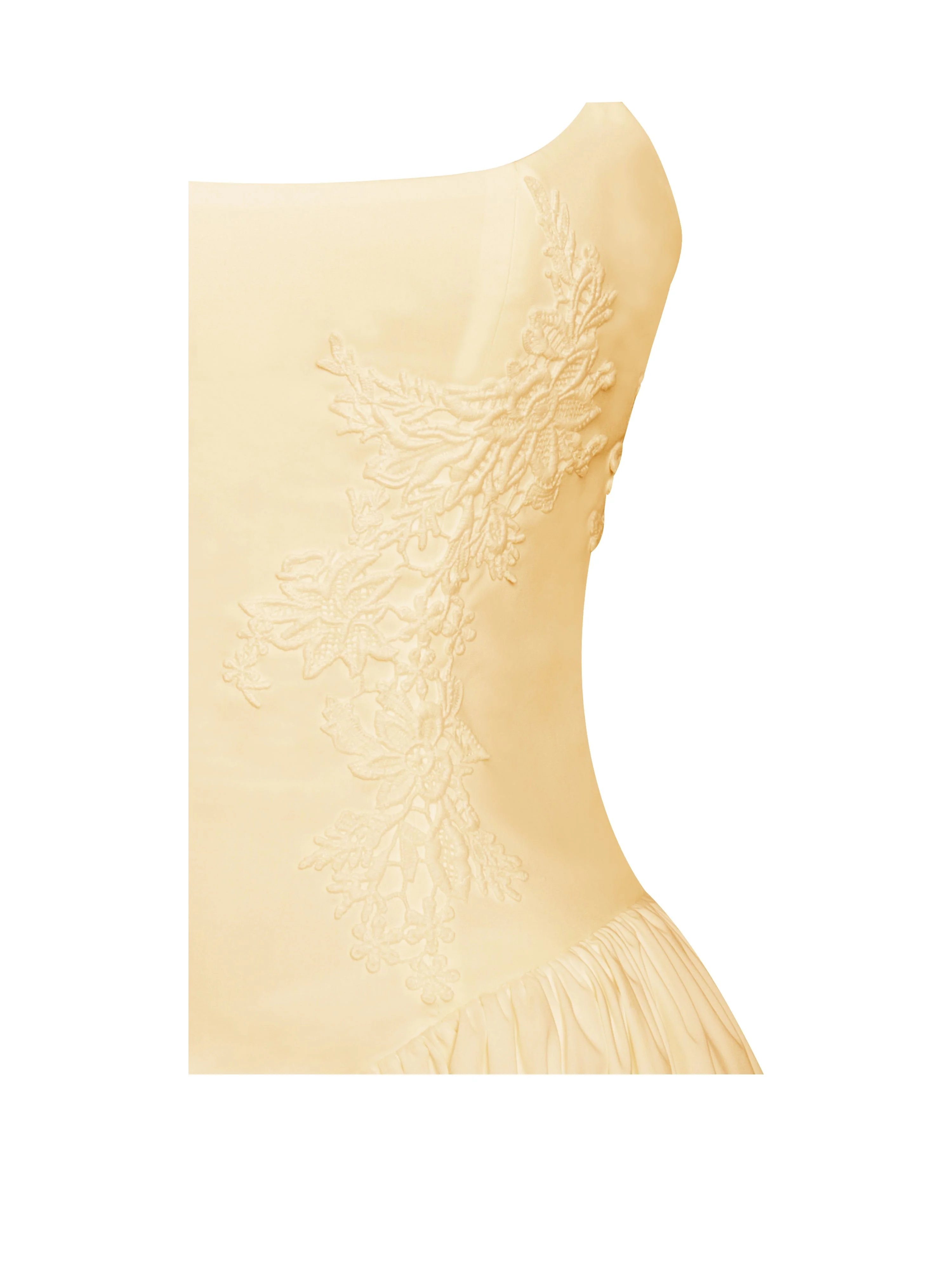 Kadi Yellow Cotton Drop Graceful Waist Corset Mini Dress - Image 19