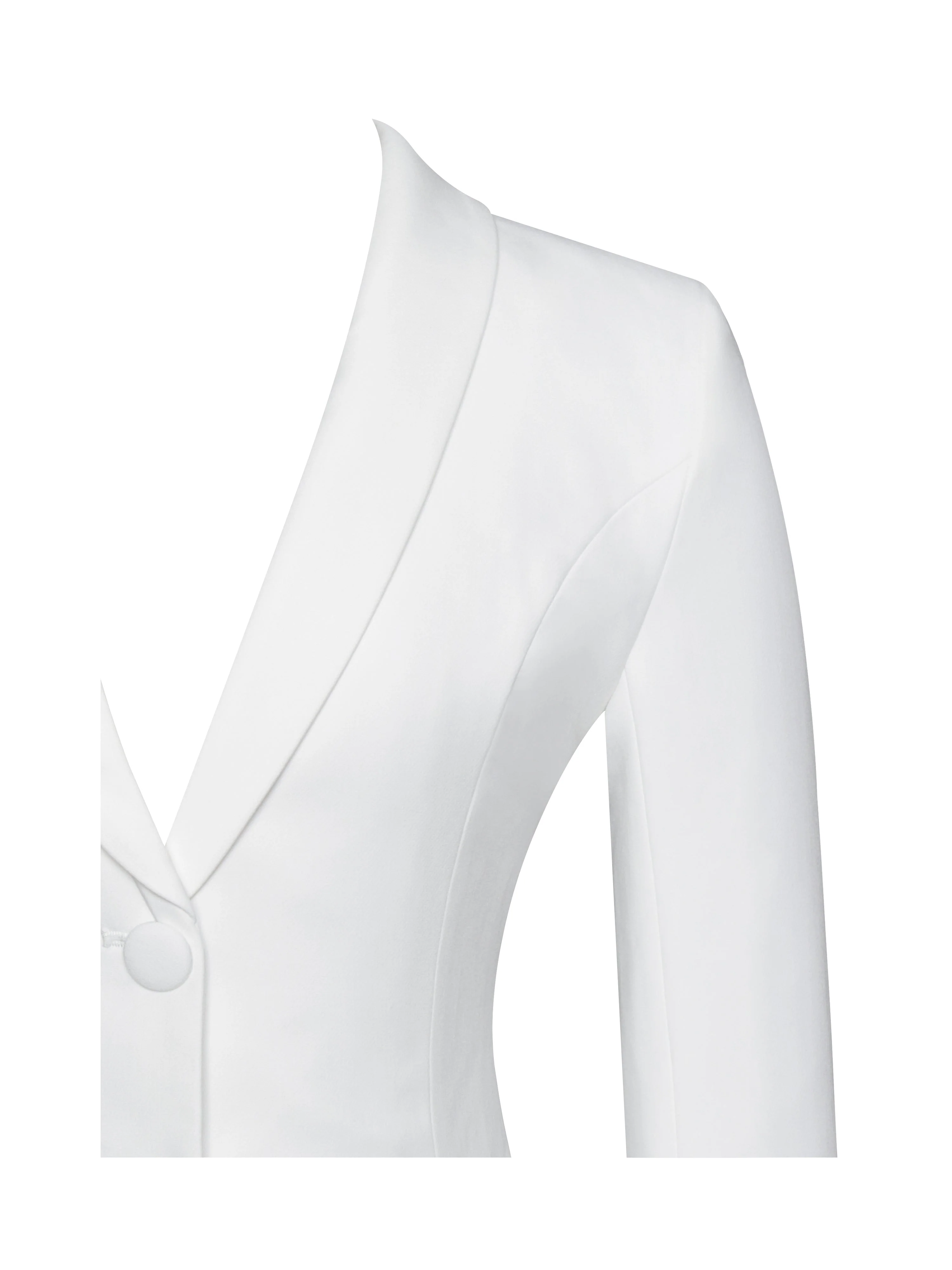Delia White Blazer Charming Dress with Pleated Detail - Image 17