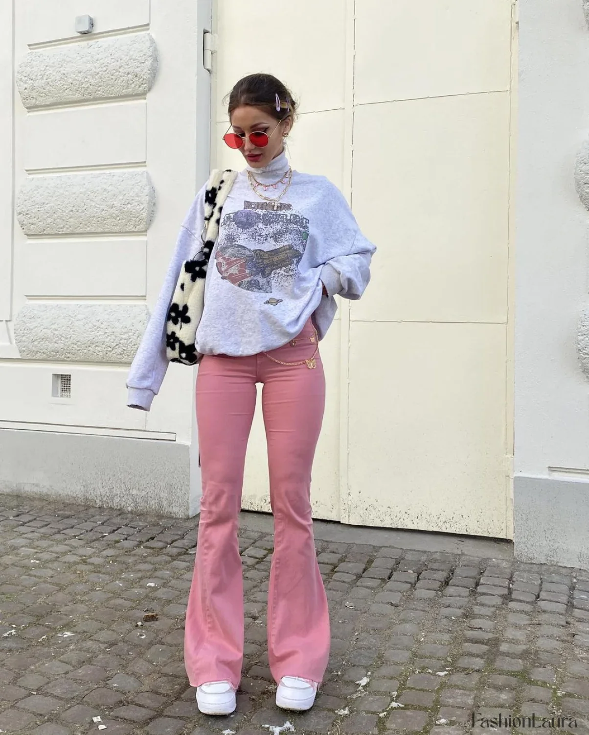 Bubble Gum Graceful Flare Leg Jeans - Image 15