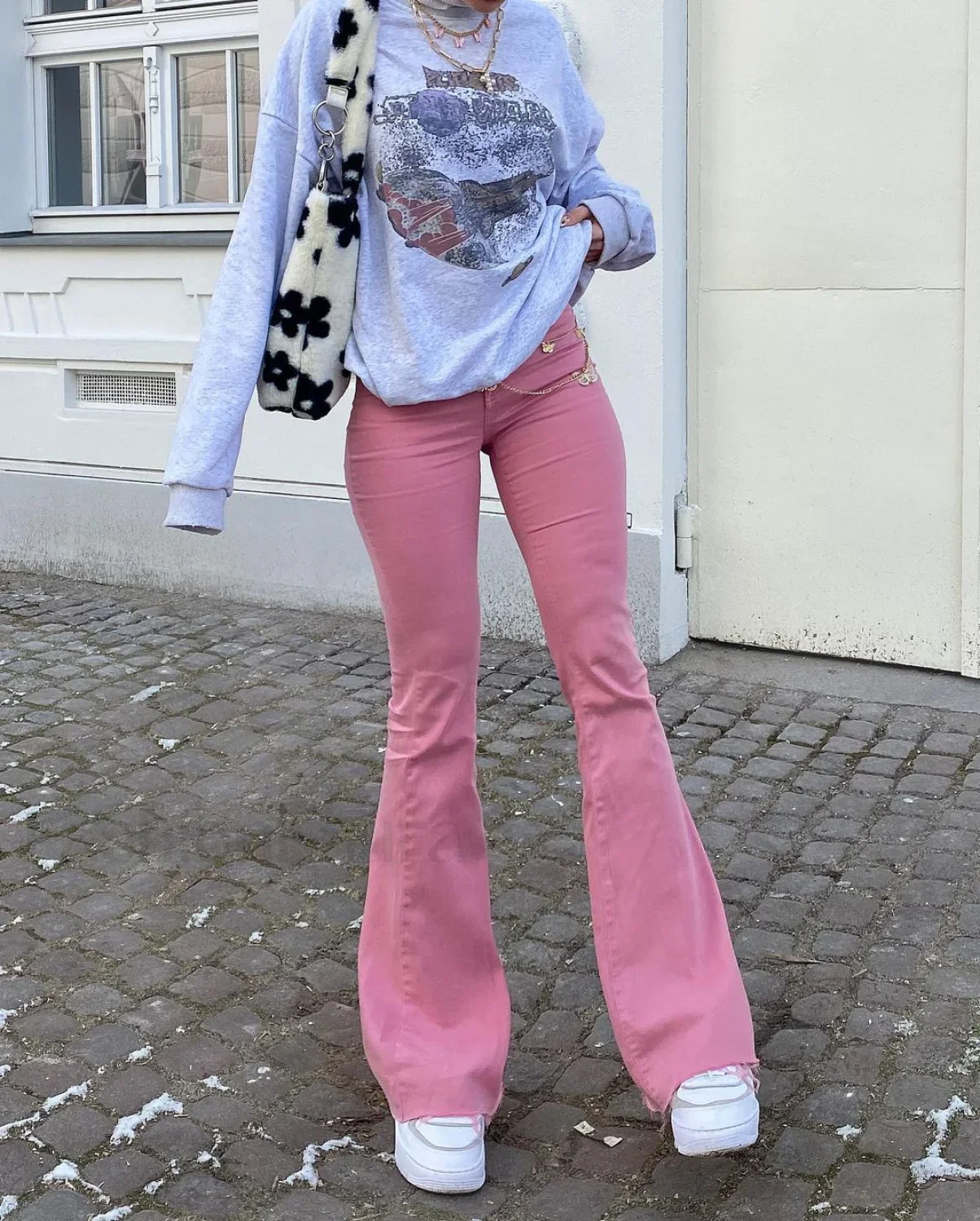 Bubble Gum Graceful Flare Leg Jeans - Image 8