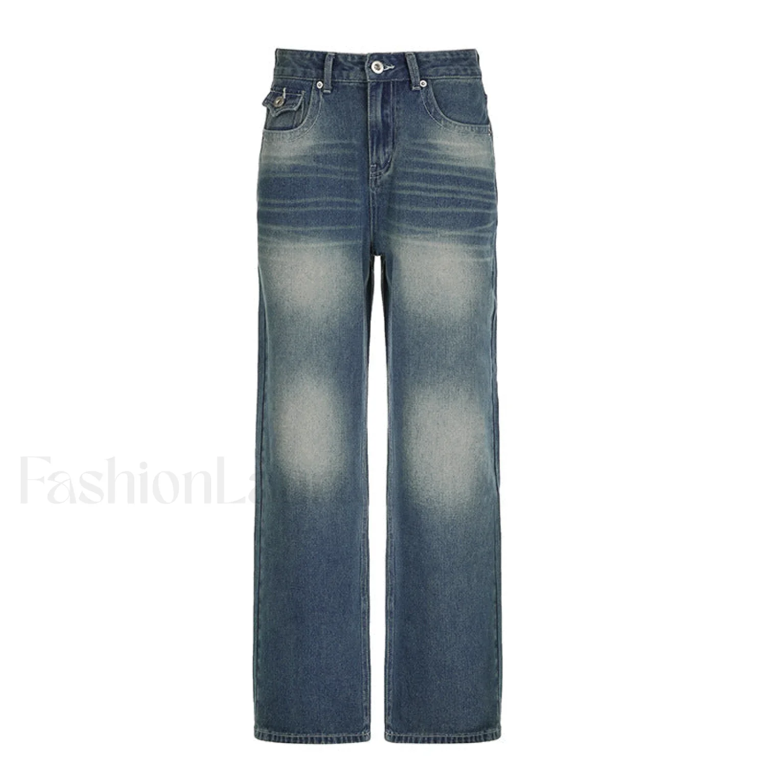 Vintage Blue Graceful Wash Boyfriend Jeans - Image 7