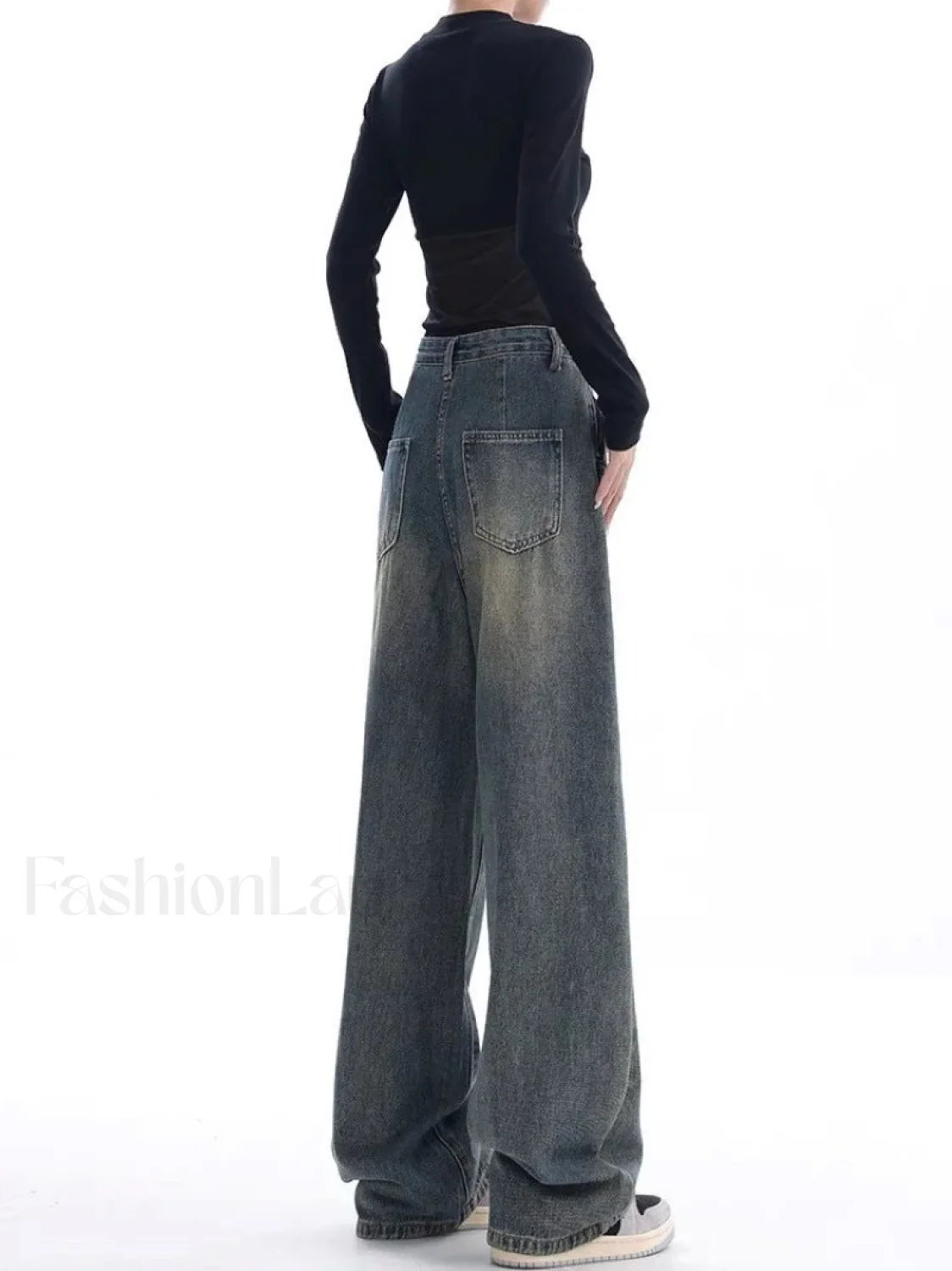 Vintage Dark Wash Trendy High Waist Boyfriend Jeans - Image 13