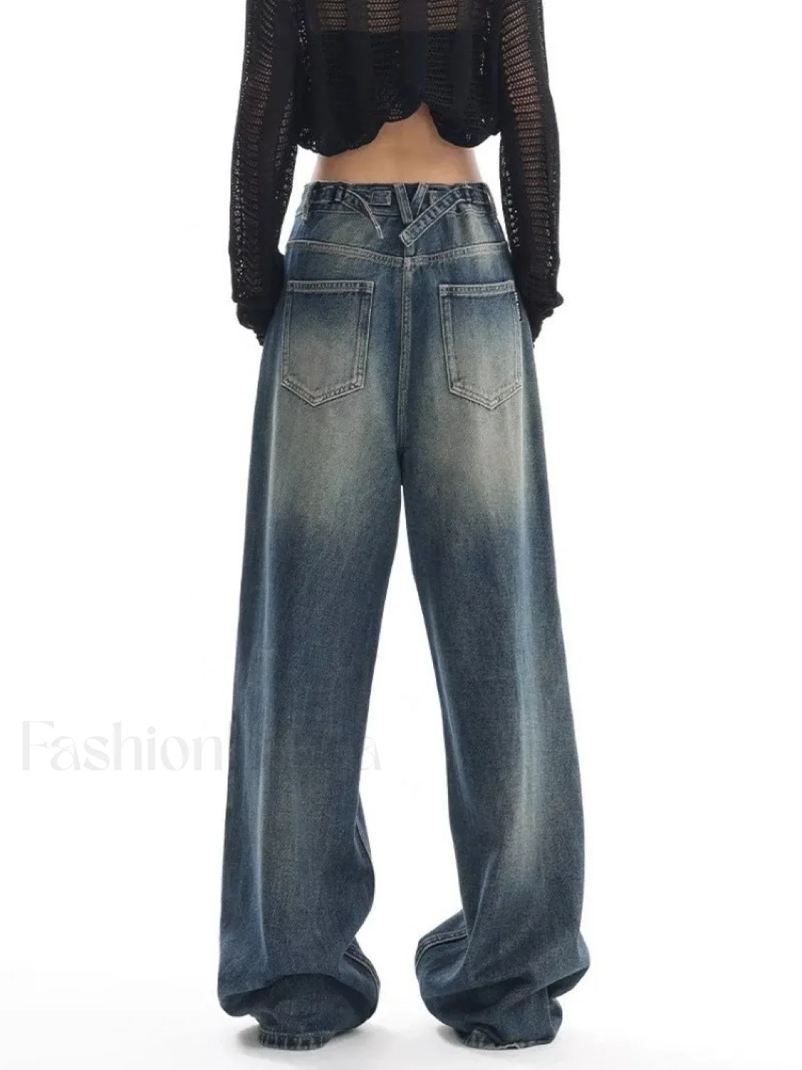 Vintage Wash 90's Trendy Baggy Boyfriend Jeans - Image 7