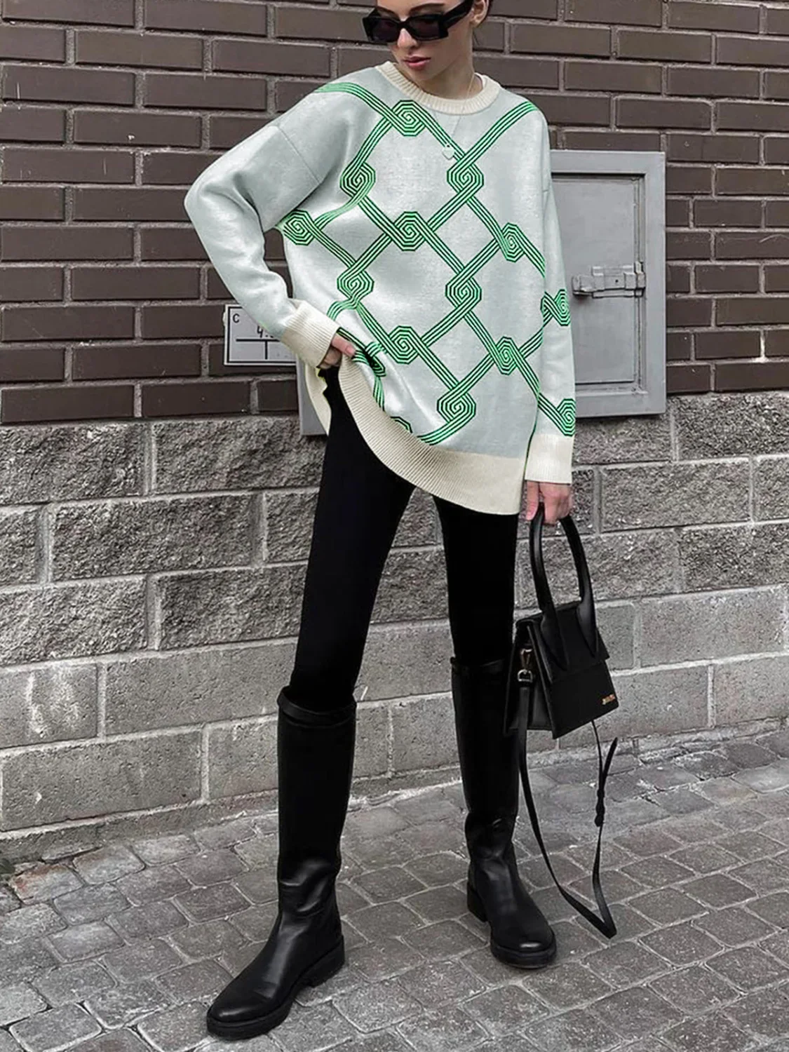 Maze Game Graceful Oversized Sweater - Image 2