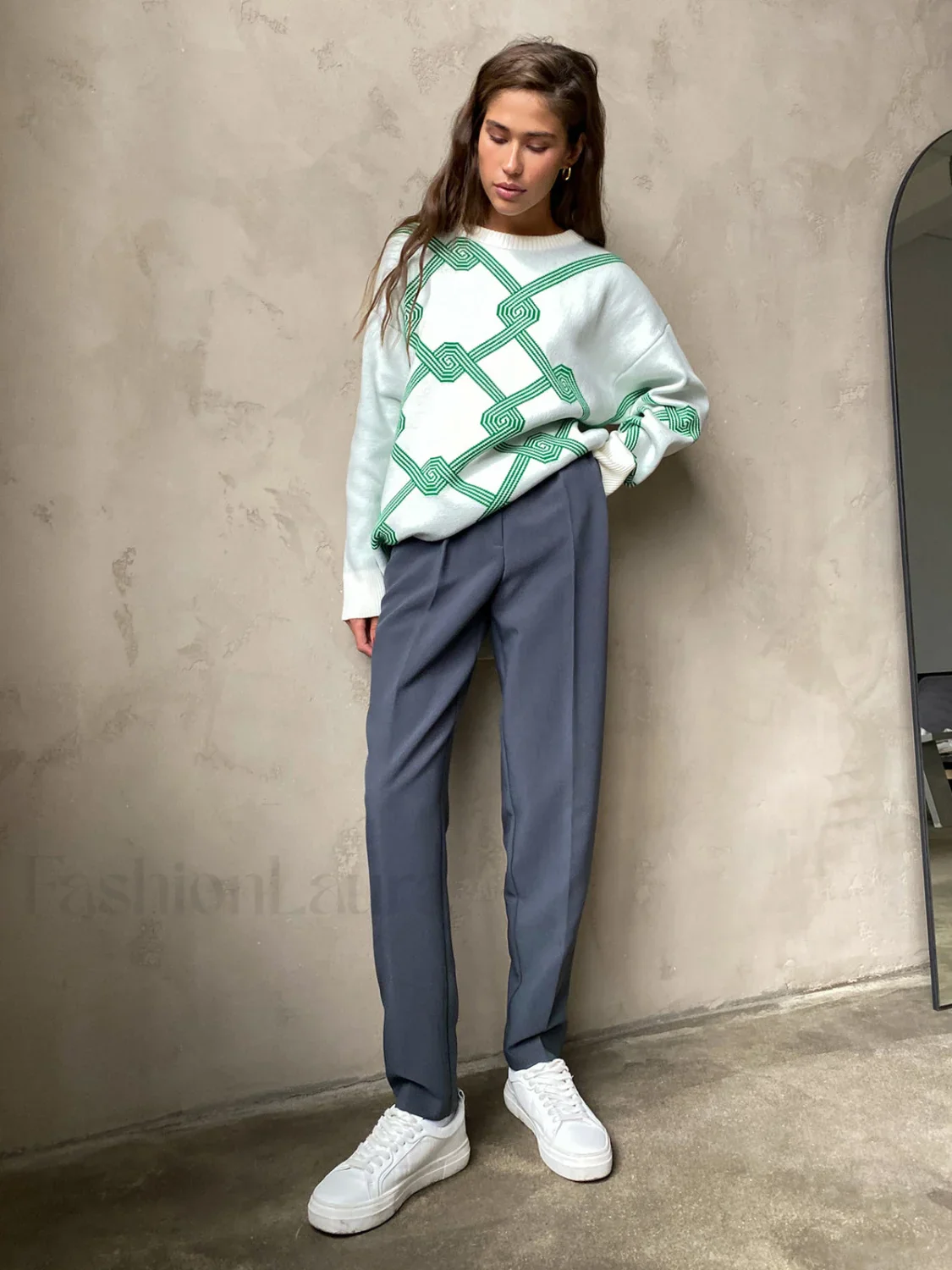 Maze Game Graceful Oversized Sweater - Image 3