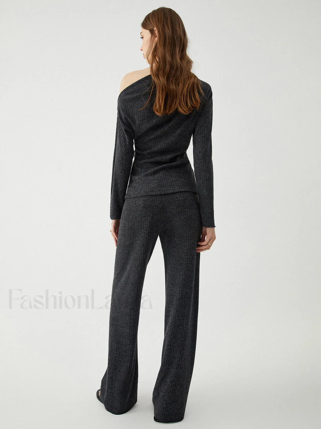Loose Casual Graceful Gray Two-Piece Set - Image 9