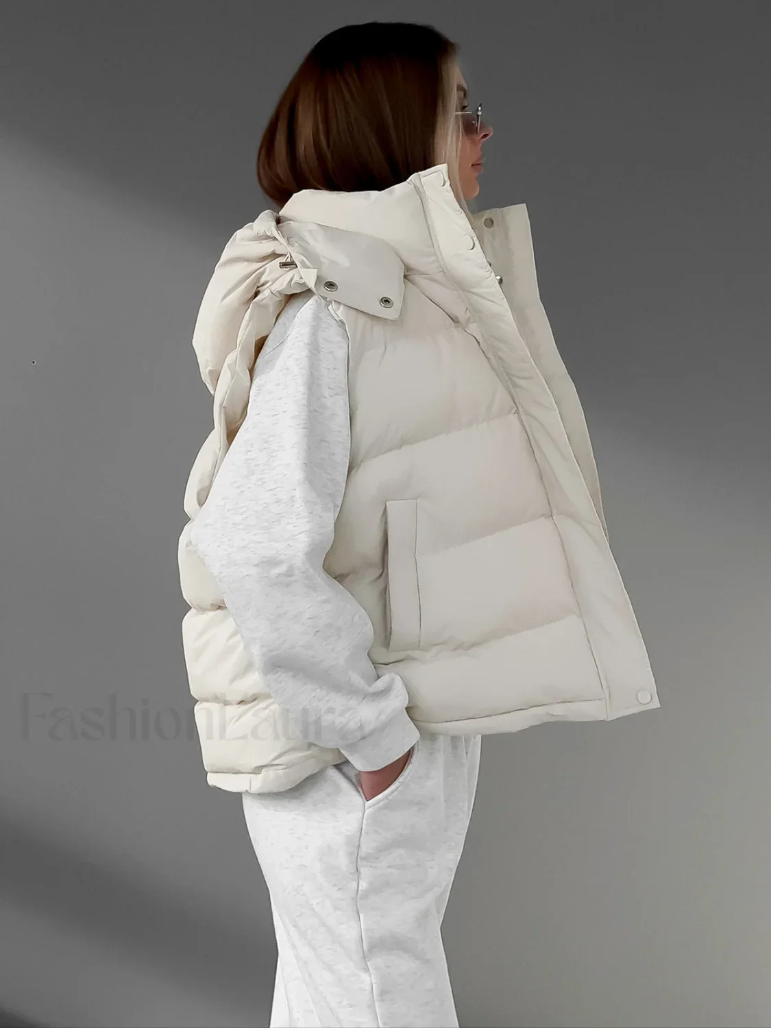 Lightweight Quilted Graceful Puffer Down Coat - Image 3