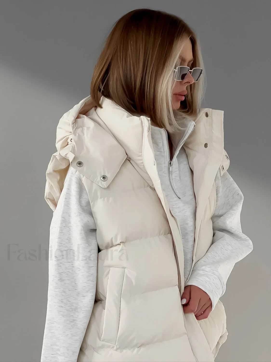 Lightweight Quilted Graceful Puffer Down Coat - Image 4