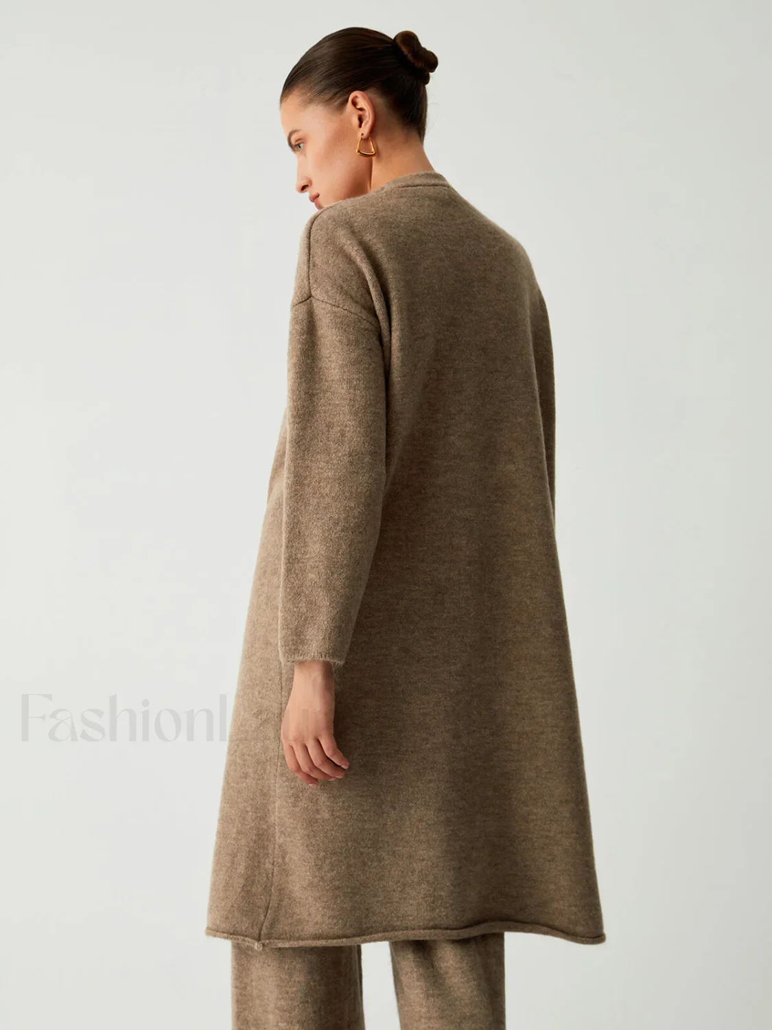 Leisure Long Cardigan Trendy Three Piece Pants Set - Image 12