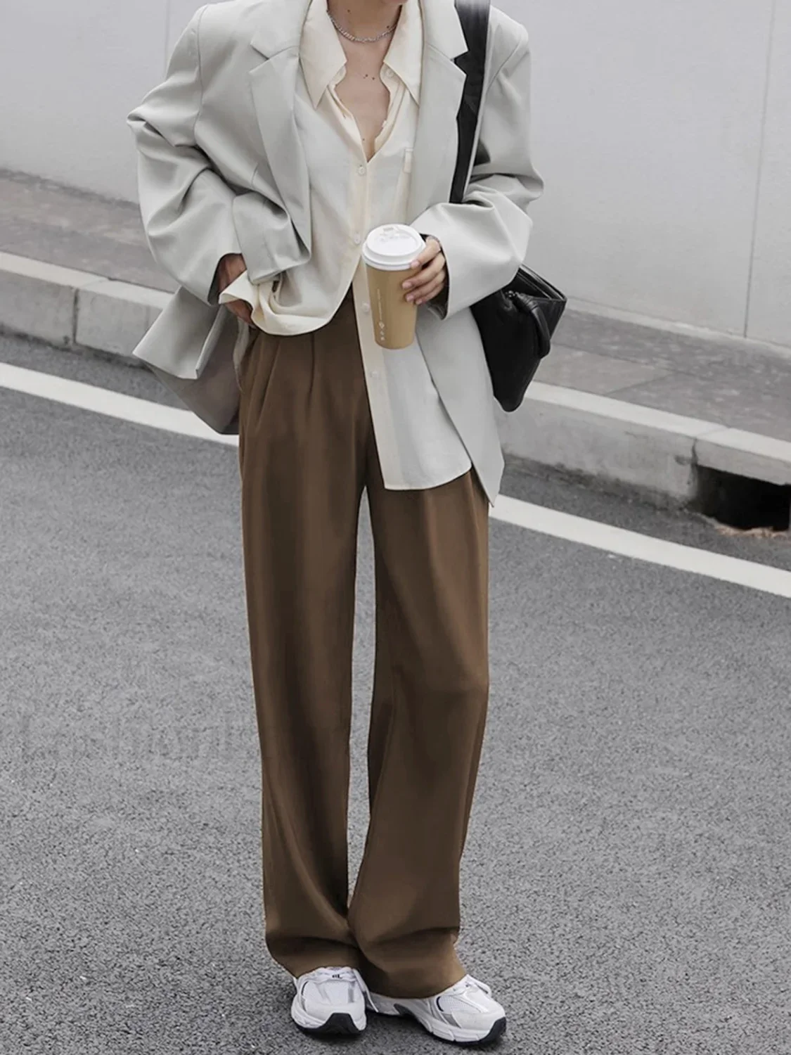 Lavish Style Pleat Trendy Wide Leg Pants - Image 3