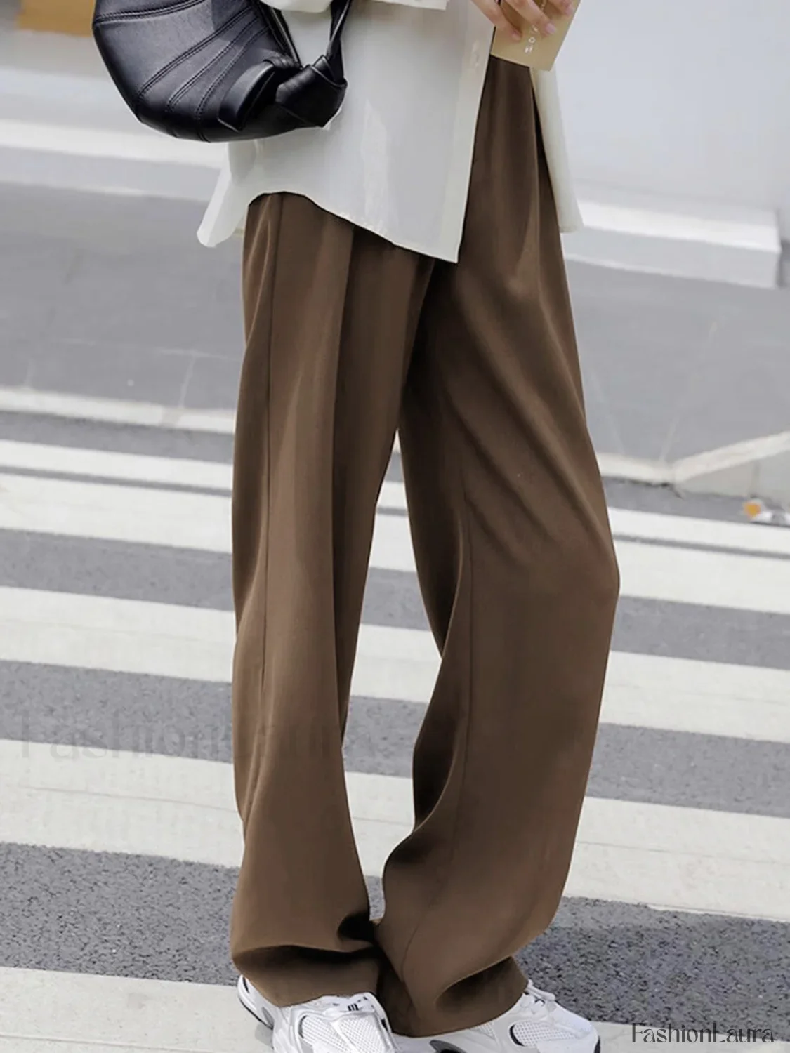 Lavish Style Pleat Trendy Wide Leg Pants - Image 9