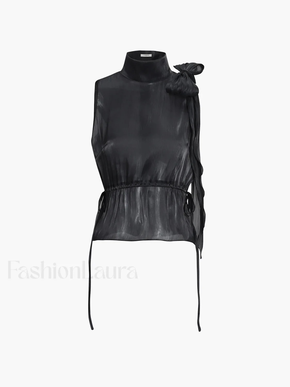 Lace Up Bow Trendy Sleeveless Tank Top - Image 3