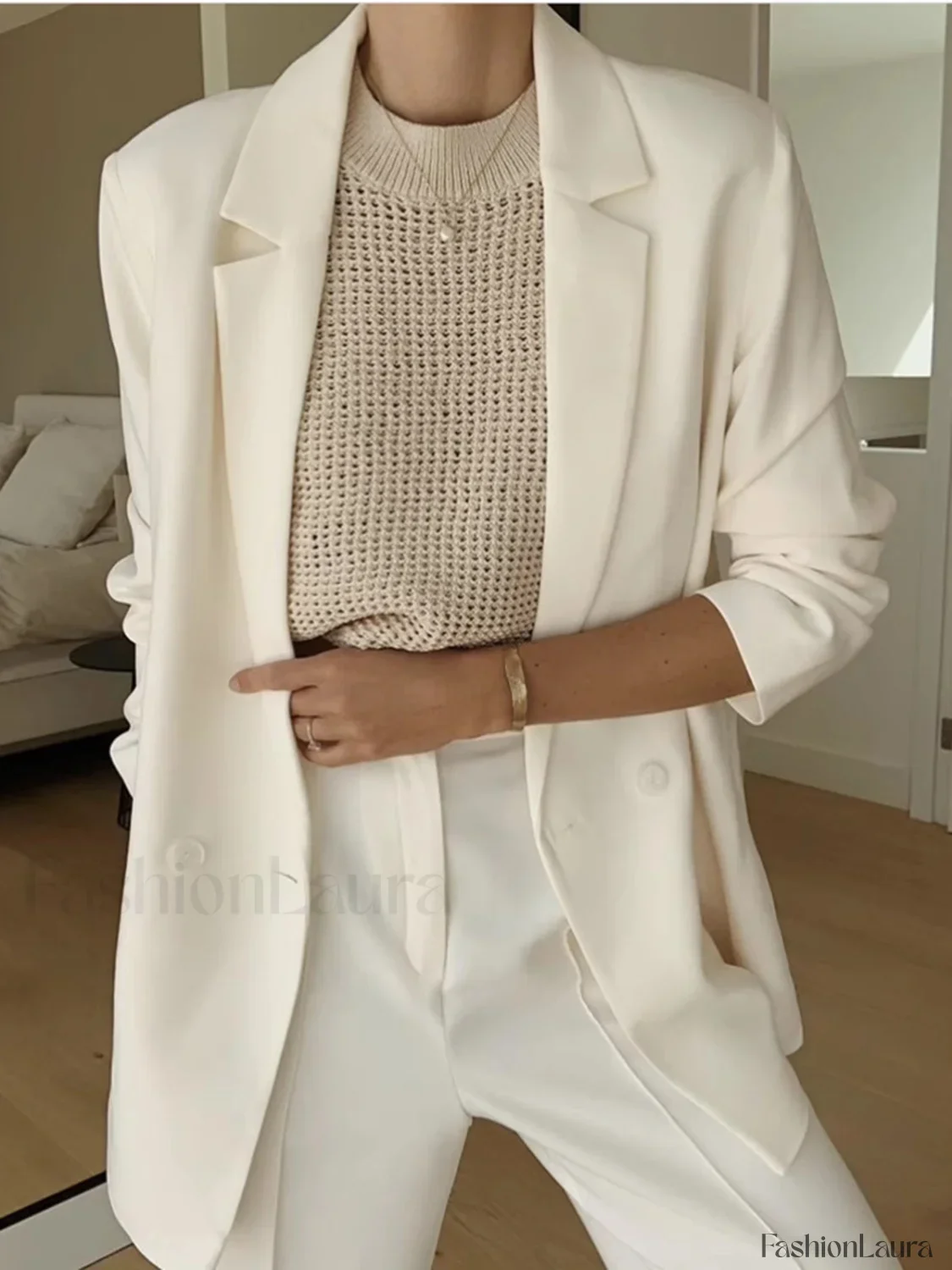 Knit Hollow Graceful Solid Vest - Image 16