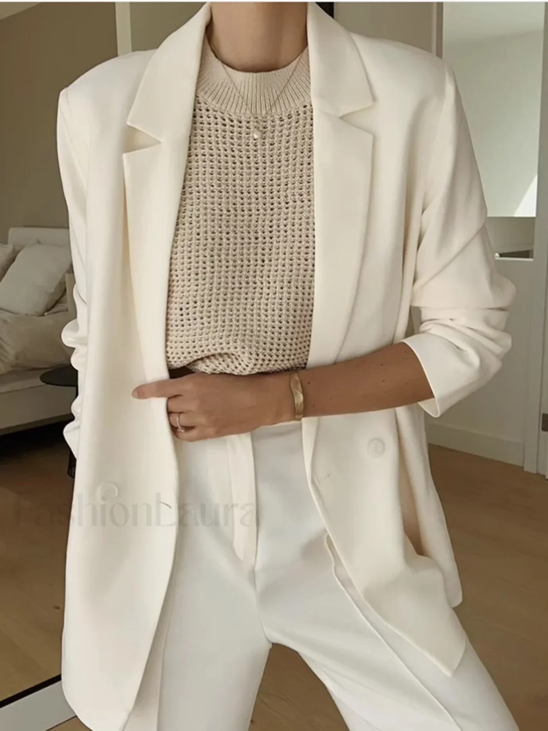 Knit Hollow Graceful Solid Vest - Image 4